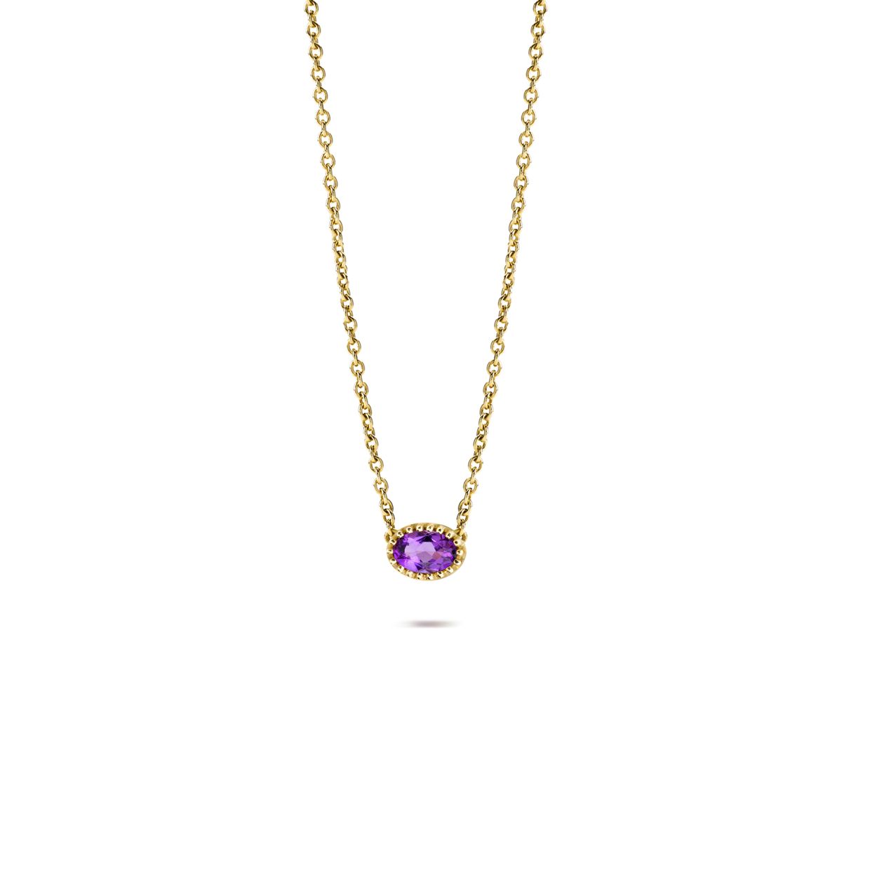 MISS SPRING GEELGOUDEN COLLIER MA PETITE AMETHIST