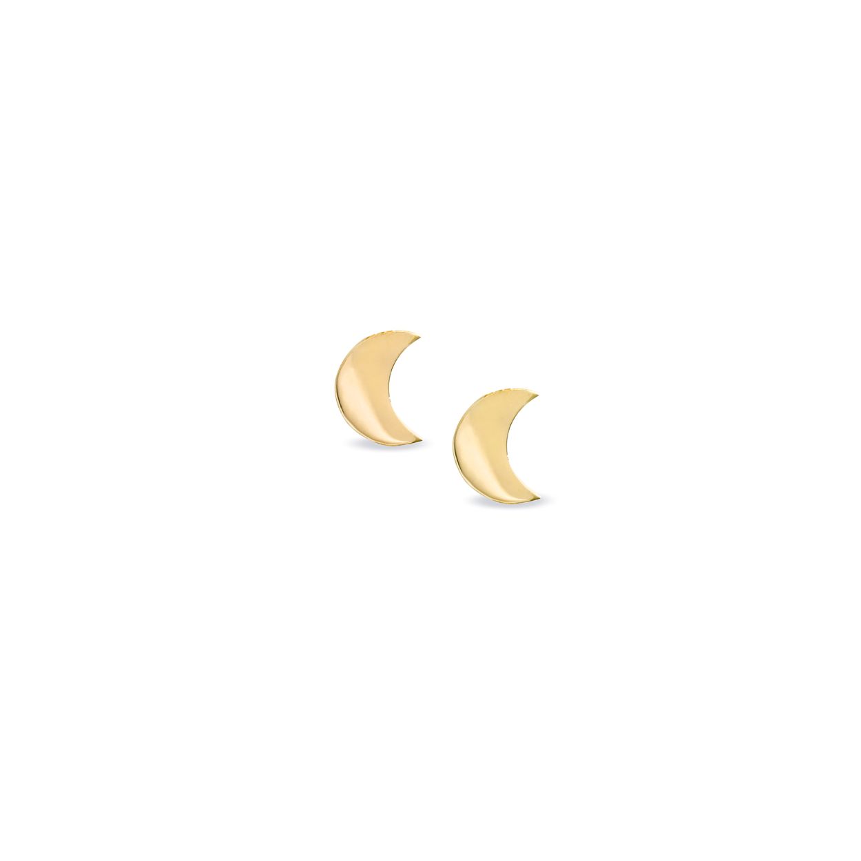 Oorknop Tiny Moon 14kts goud
