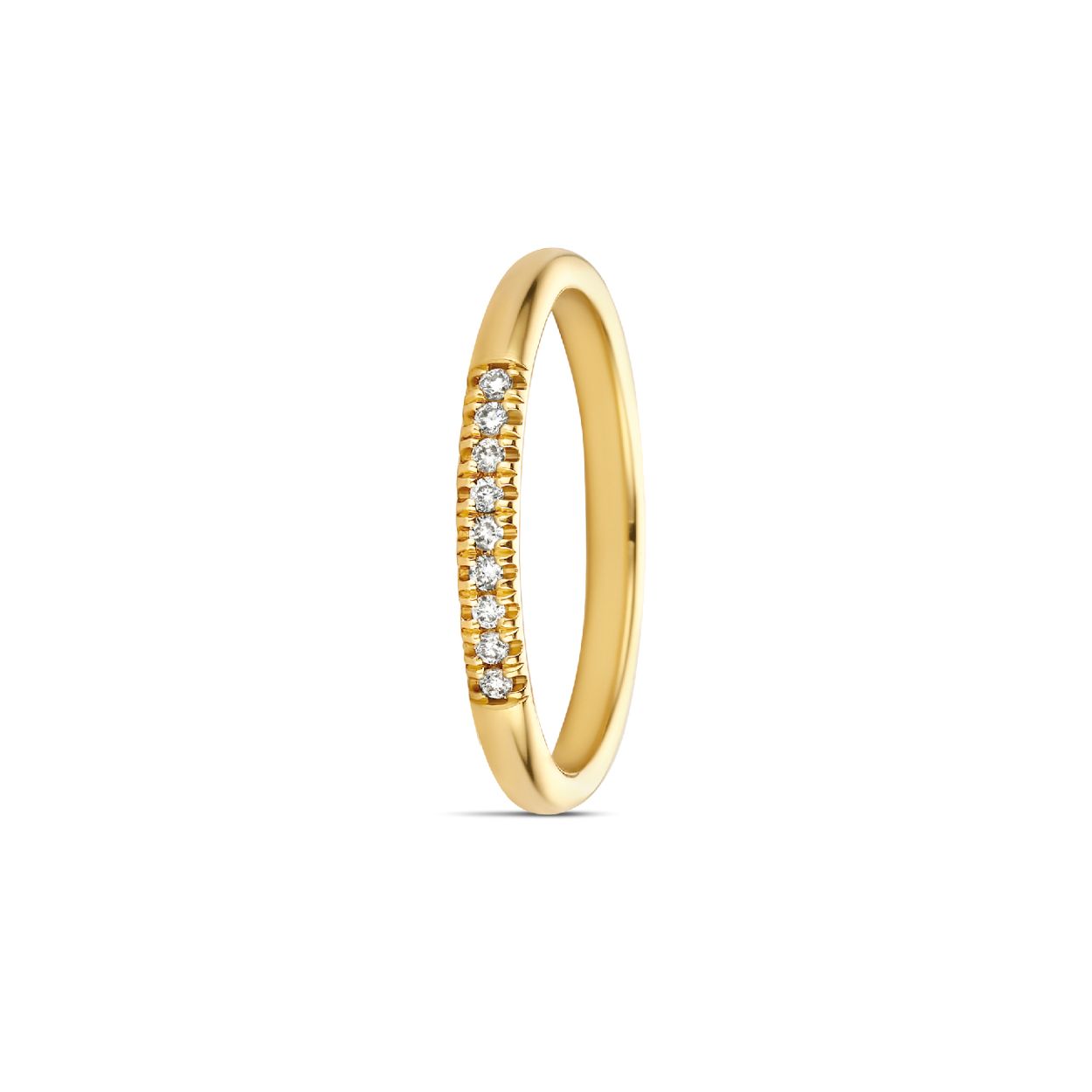 Ring Lexi 14kts goud met briljant 9/0,09crt pikee/wesselton