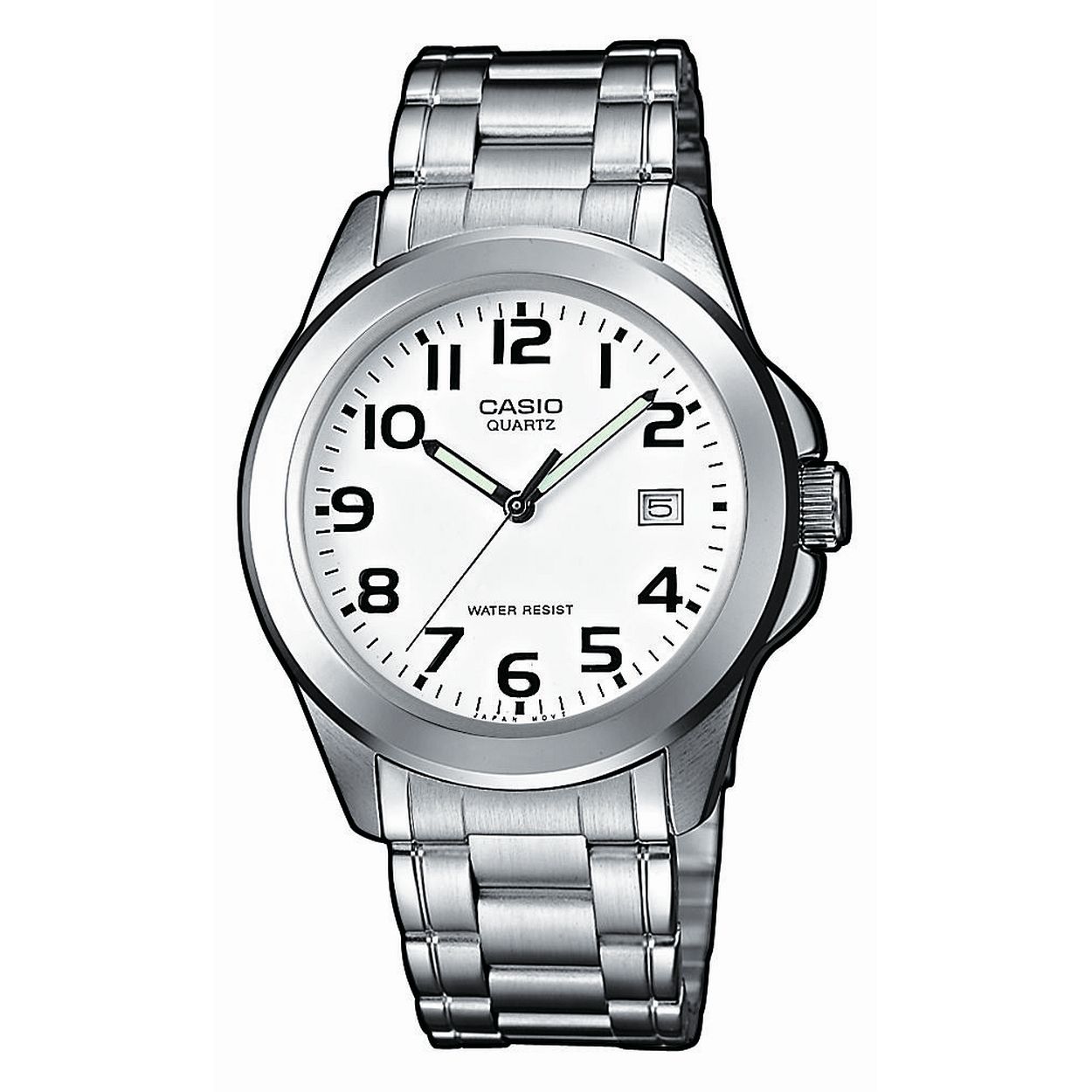 Dit herenhorloge is van het merk Casio. Het is een analoog horloge gemaakt van edelstaal
De verdere specificaties van het horloge zijn als volgt:
Glassoort: mineraal
Kastmateriaal: edelstaal
Waterdichtheid: 3 ATM
Kastkleur: Zilver
Bandmateriaal: Edelstaal
Bandkleur: Zilver
Kastmaat: 38
Wijzerplaatkleur: Wit
Kastvorm: Rond
Sluiting: Druksluiting