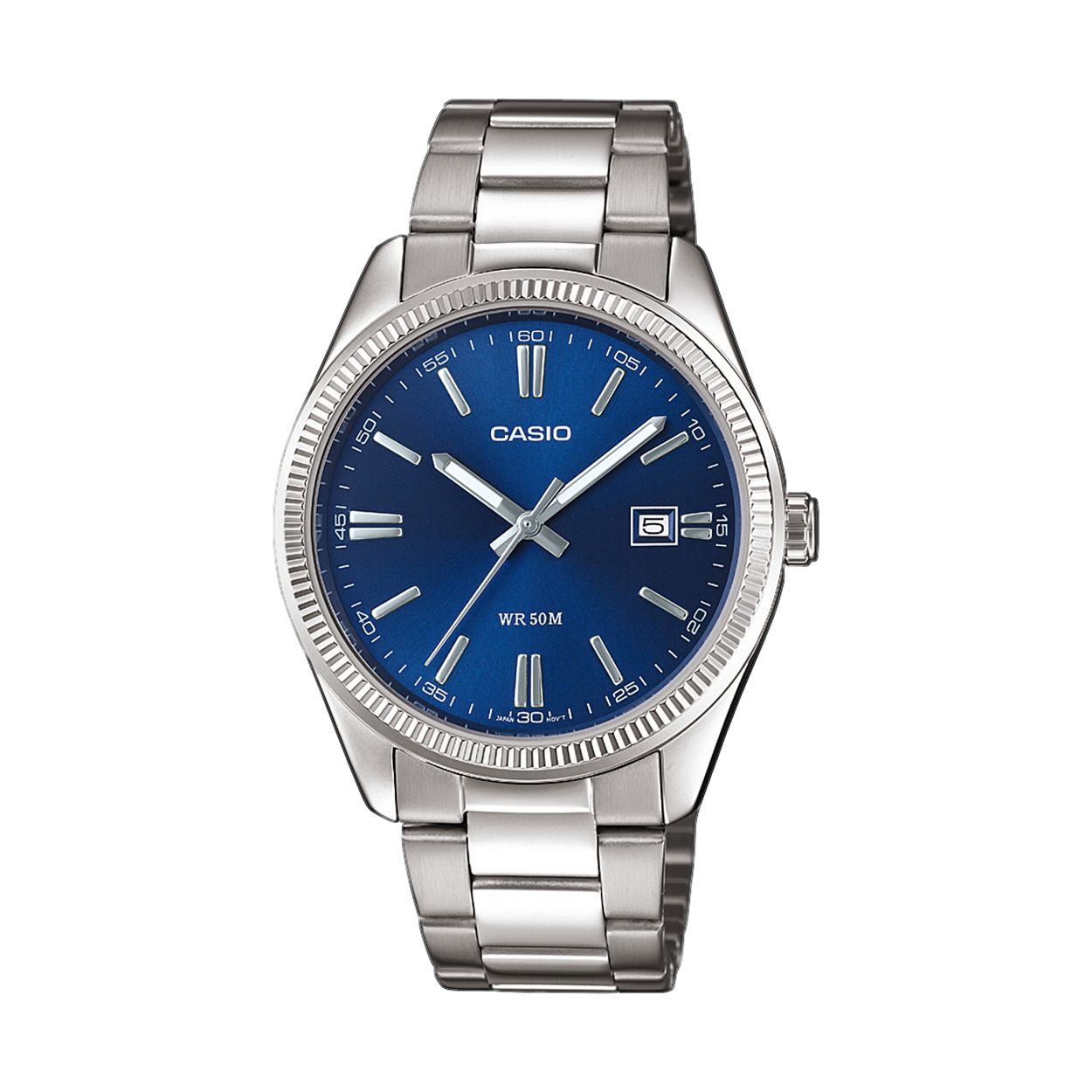 Casio horloge MTP-1302PD-2AVEF voor mannen. Een betaalbaar kwaliteitshorloge met duidelijke weergave. Dit horloge heeft een volledig stalen behuizing en geschakelde horlogeband van roestvrij staal. Deze metalen horlogeband kun je met 8 schakels inkorten en draagt comfortabel. Je leest naast de tijd ook de datum af.