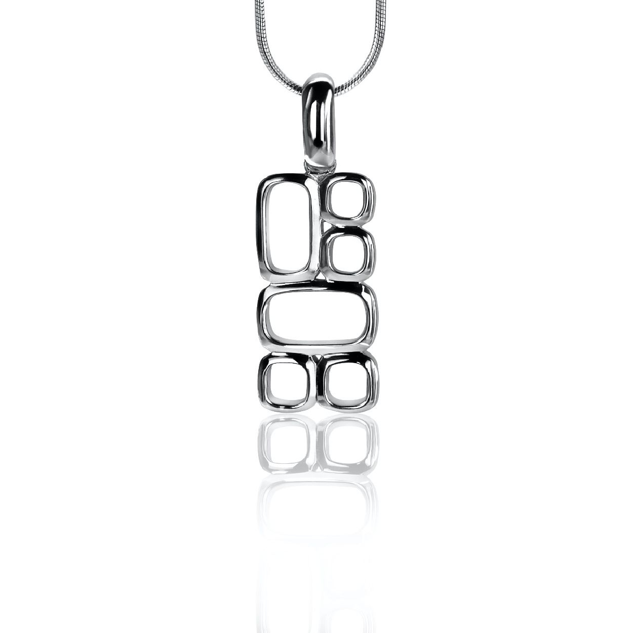 Mart Visser by ZINZI zilveren hanger glad MVH3