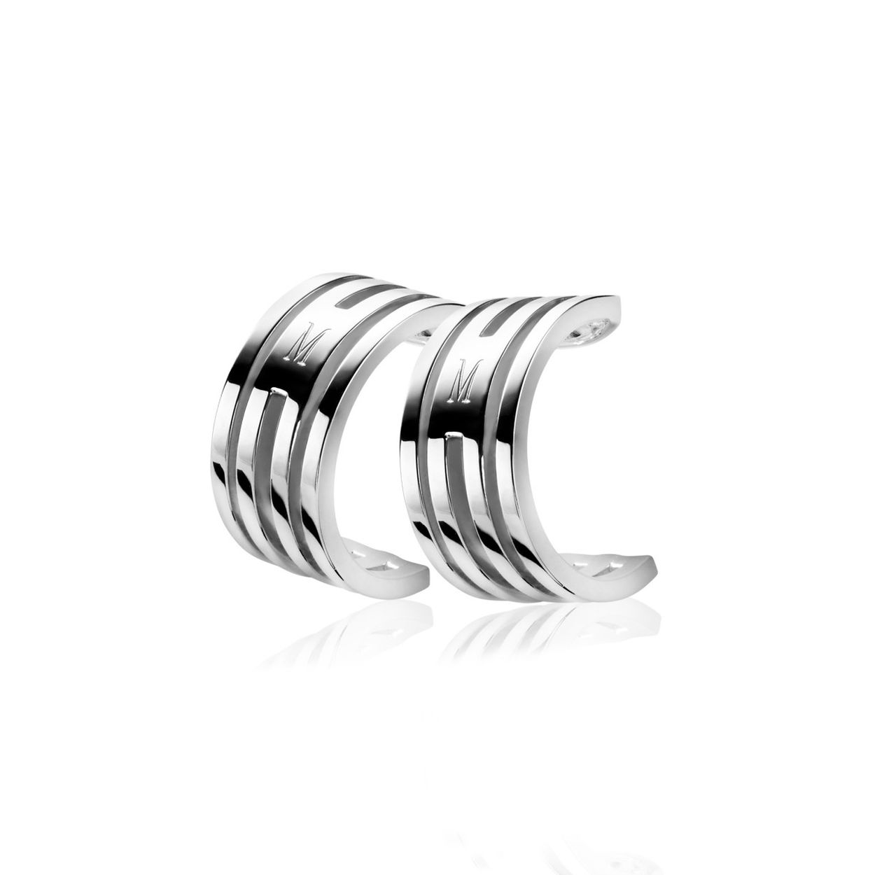 Mart Visser by ZINZI zilveren oorsieraden glad MVO1