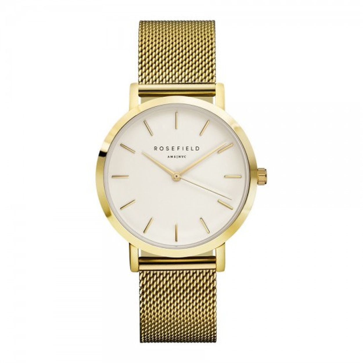 Paying tribute to an exciting street in one of NYC's signature shopping destinations, the MERCER collection features stainless steel mesh straps for an exquisite look that suits this fashionable neighborhood.
