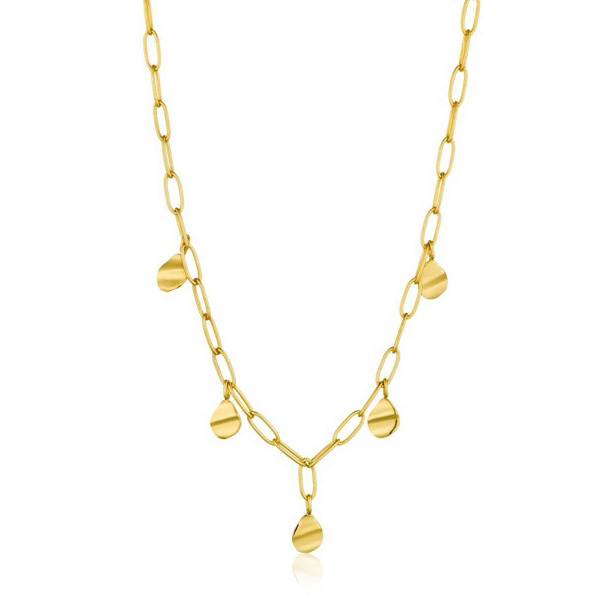 Ania Haie AH N017-02G Ketting  Zilver geelgoudverguld - 40 - 45 cm