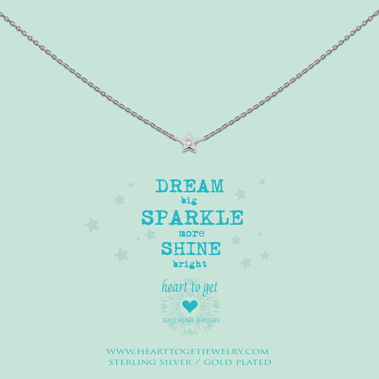 Heart To Get N195Stz13S Ketting Zilverkleurig Ster Zirkonia Is Van De Dream Big Sparkle More Shine Bright Collectie