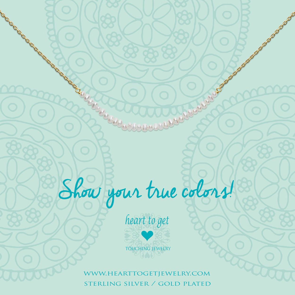 Heart To Get N245Sgp15G Ketting Goudkleurig Klein Edelsteen Pearl Is Van De Show Your True Colors! Collectie