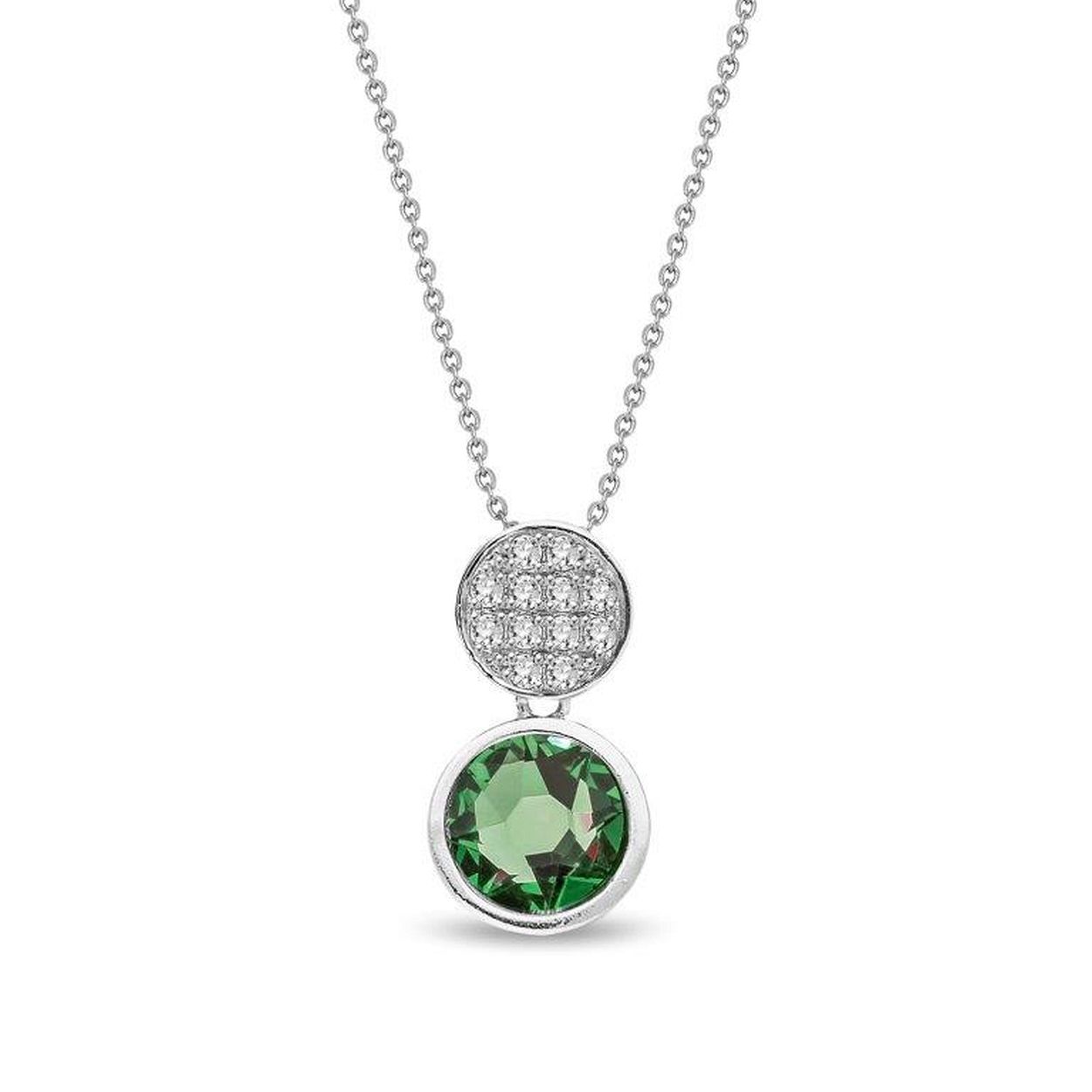 Spark SUNNY necklace small Emerald, 
Dit collier is gemaakt van echt zilver.