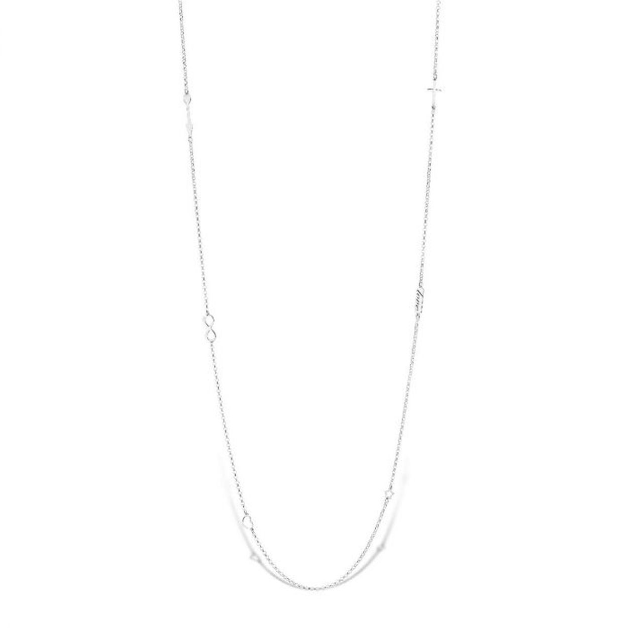 Zilveren Mi Moneda collier 80 cm