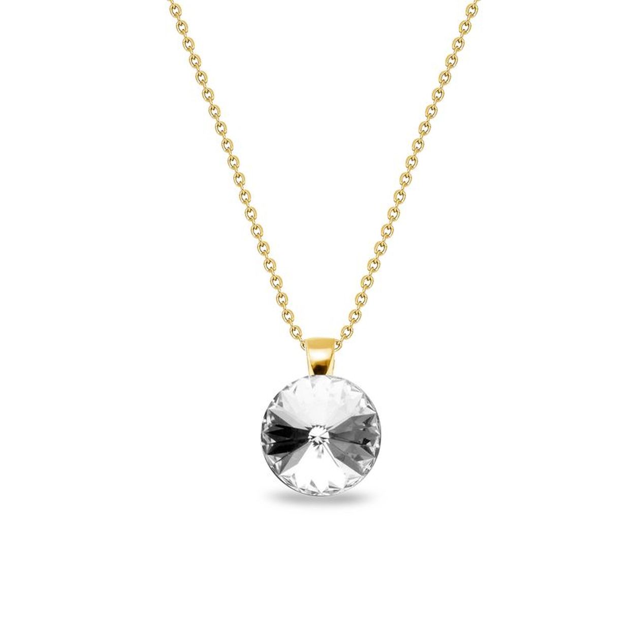Deze Candy ketting is afkomstig van het merk Spark Jewelry en volledig gemaakt van 925 sterling zilver, de allerbeste kwaliteit zilver, met een goudkleurige coating die mooi glanst. Aan de achterkant zit een handige karabijnsluiting, waardoor u deze ketting gemakkelijk omdoet. Daarnaast is de ketting voorzien van een subtiele hanger, met een goudkleurig oogje met daarbij een rond "Man made Crystal" met een mooie witte kleur dat mooi glinstert. Dit sieraad heeft een subtiel en speels ontwerp dat niet snel zal gaan vervelen en geschikt is voor alledaags gebruik, maar ook niet zal misstaan op een luxe gala. Spark Jewelry staat garant voor de mooiste sieraden die gebruik maken van de schitterende "Man made Crystals" 