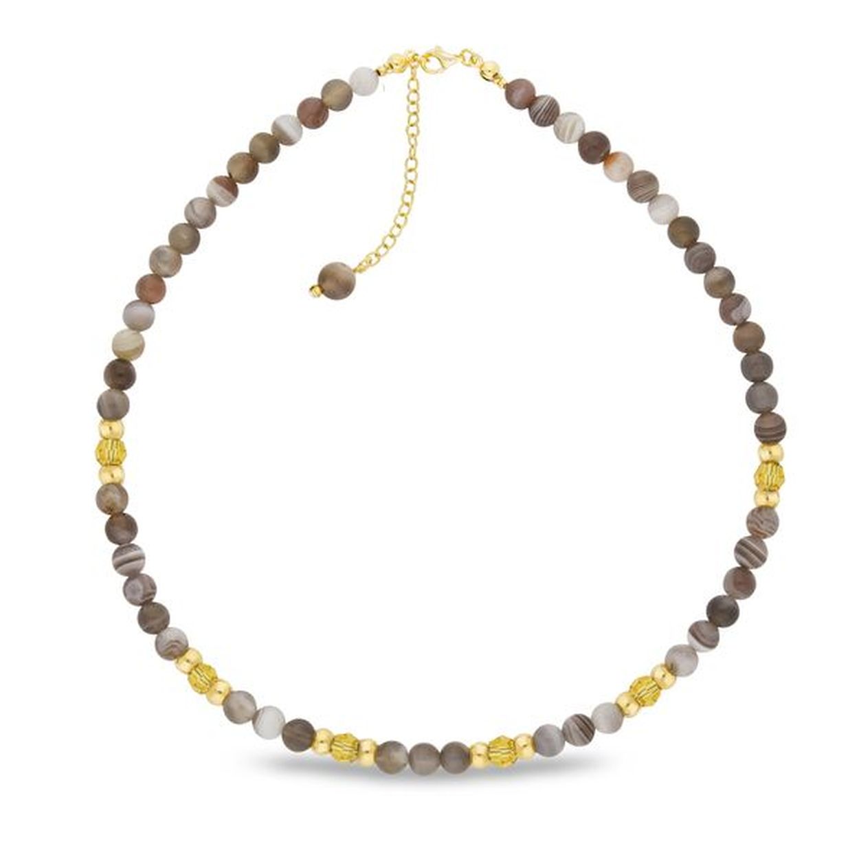 Dit is een collier uit de collectie MARBELLA BOTSWANA AGAT