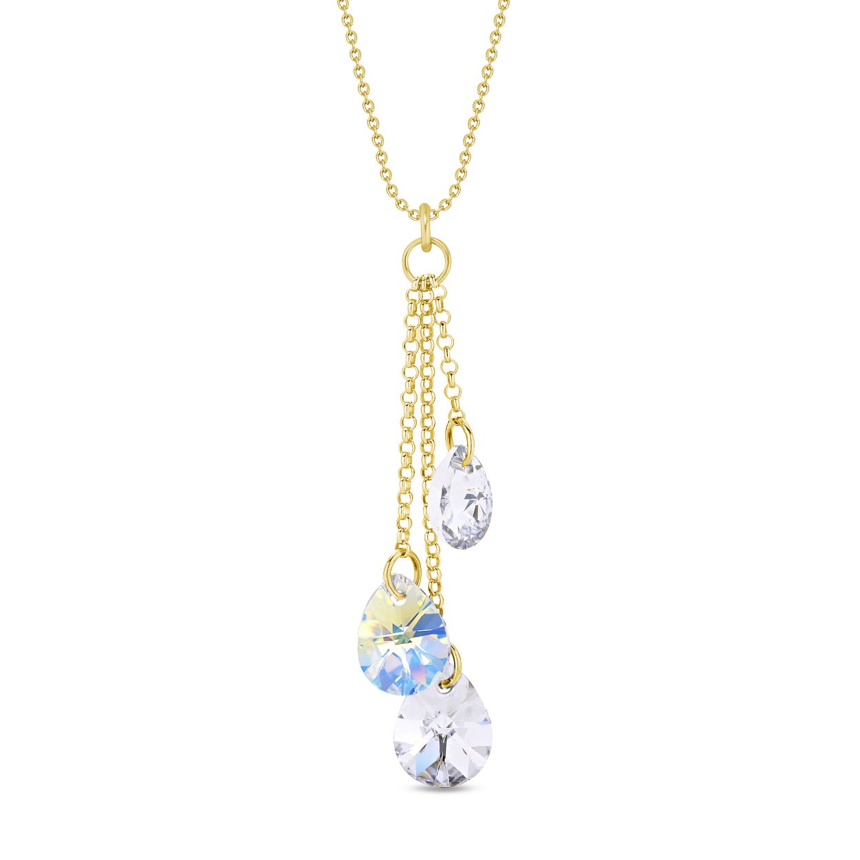 Spark DROPLETS Gilded necklace Crystal - Aurore Borealis
Dit collier is gemaakt van zilver en gold coating.
