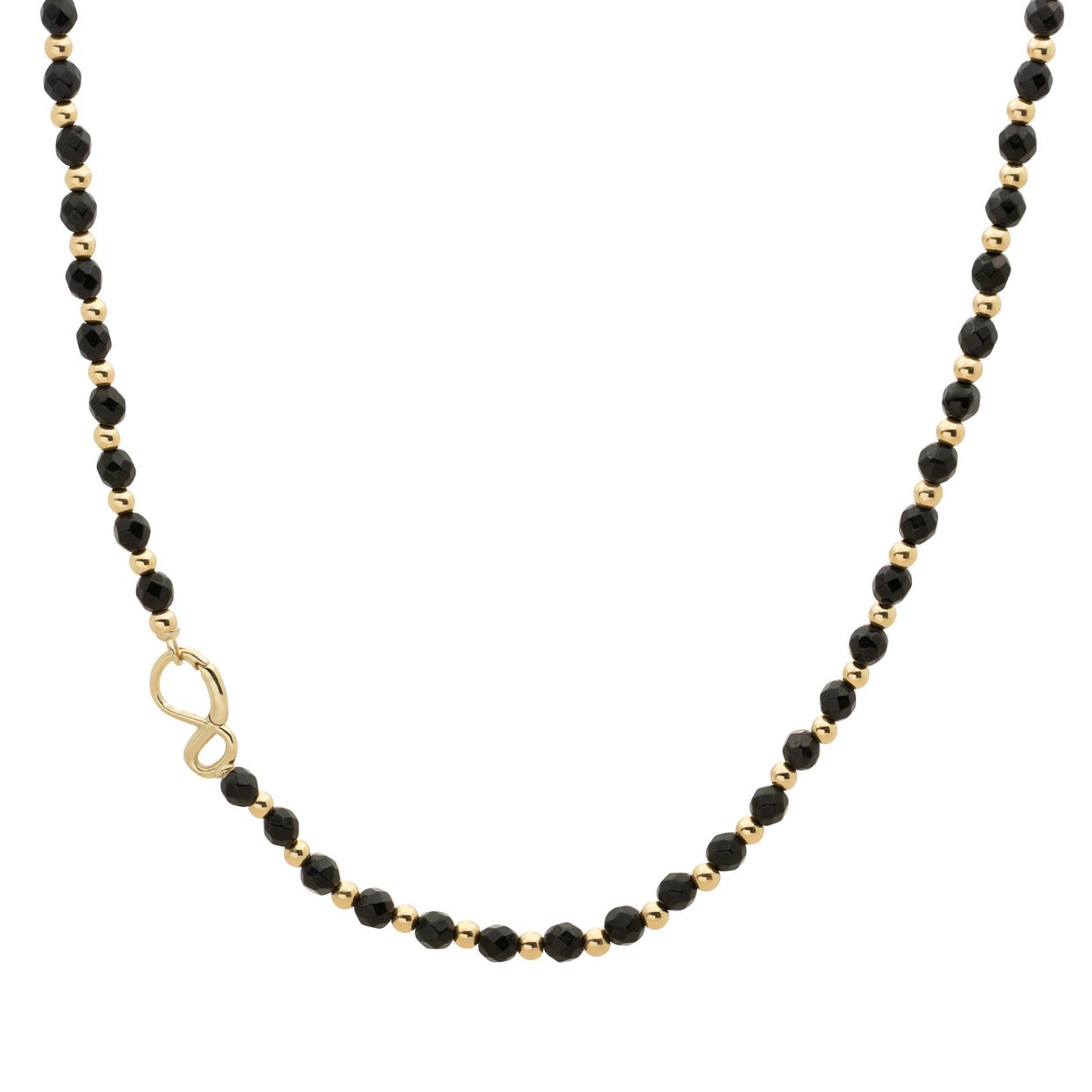 Link Ketting - Goud - Onyx