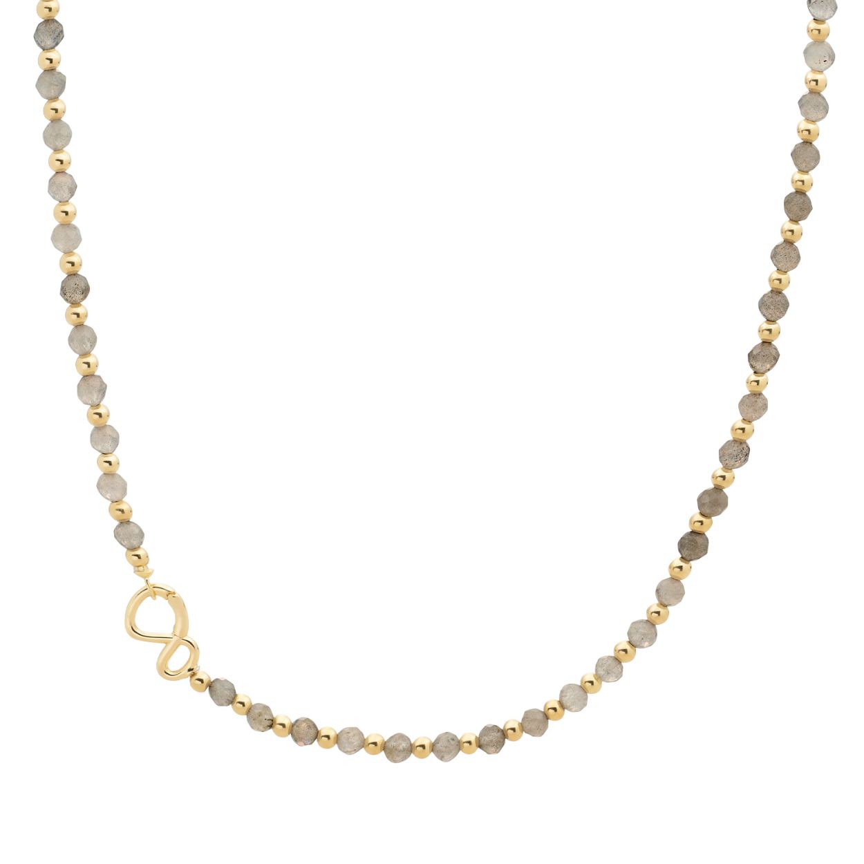 Link Ketting - Goud - Labradorite