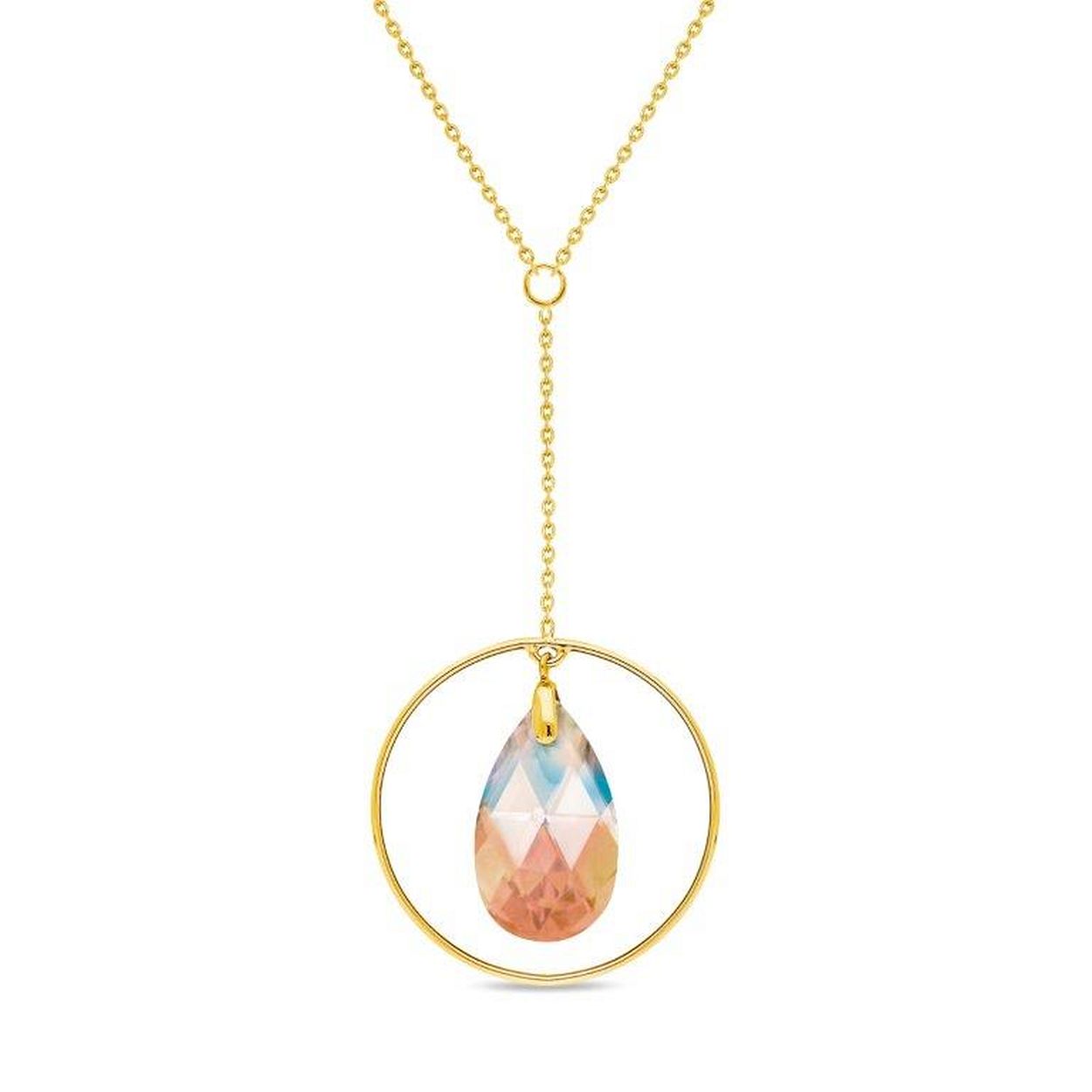 Dit collier is van het merk Spark Jewelry en is gemaakt van echt zilver met een gold coating.