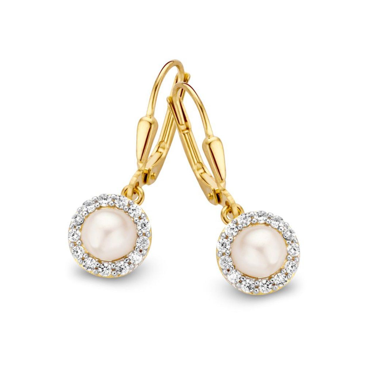 Oorhaak geelgoud parel EXCELLENT JEWELRY OB136387