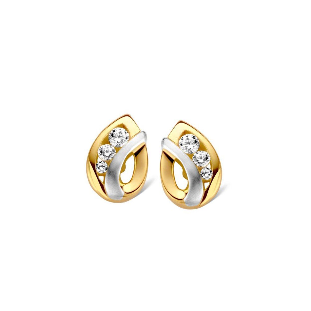 Excellent jewelry 14kt bicolour geel/witgoud