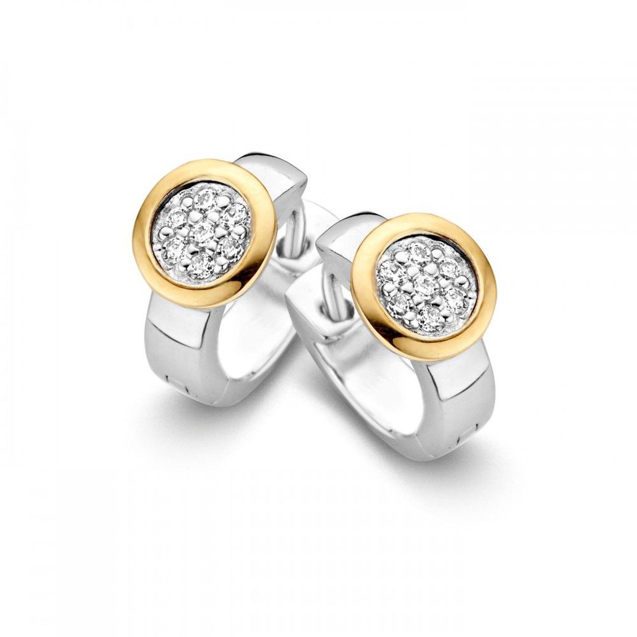 Creool zilver/goud zirkonia