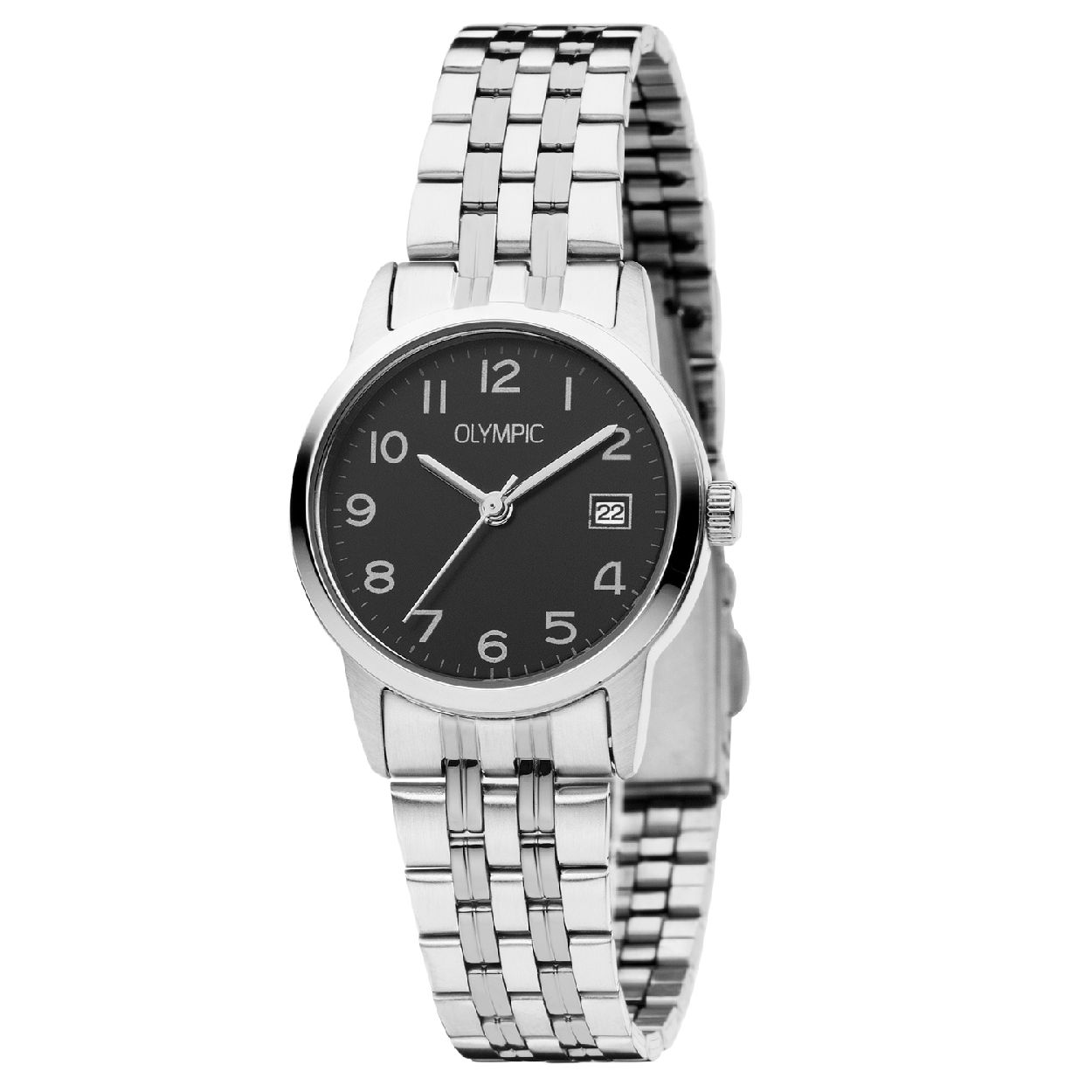 Olympic OL26DSS121 Portland Horloge - Staal - Zilverkleurig - 26mm

Productomschrijving
Dit zilverkleurige dameshorloge uit de Portland serie van Olympic beschikt over een duidelijk afleesbare index, een datumaanduiding en is afgewerkt met mineraalglas. De OL26DSS121 heeft een stijlvolle zwarte wijzerplaat en is een elegant accessoire dat gemakkelijk te stijlen is met iedere outfit. Een mooi horloge hoeft niet duur te zijn! 

Waterdichtheid 5 ATM
Dit horloge is bestand tegen water bij het zwemmen en douchen. Dit horloge is niet bestand tegen (grote) waterdruk dus je kunt er niet mee duiken.

Het merk
Een mooi horloge hoeft niet duur te zijn! Het Nederlandse horlogemerk Olympic levert stoere chronografen, slimline series, digitale uurwerken en elegante dameshorloges. De prijs-kwaliteitverhouding staat bij Olympic hoog in het vaandel met prijzen die uiteenlopen van � 34,95 tot en met � 139,00.

100% Nederlands ontwerp, waterdicht en standaard 3 jaar fabrieksgarantie.

Specificaties
- Ronde kastvorm, 26mm
- Zilverkleurige stalen horlogekast
- Zwarte wijzerplaat
- Zilverkleurige stalen horlogeband
- 5 ATM (Regen- & spatwaterdicht)
- EAN: 8718465678383
- Standaard 3 jaar fabrieksgarantie
