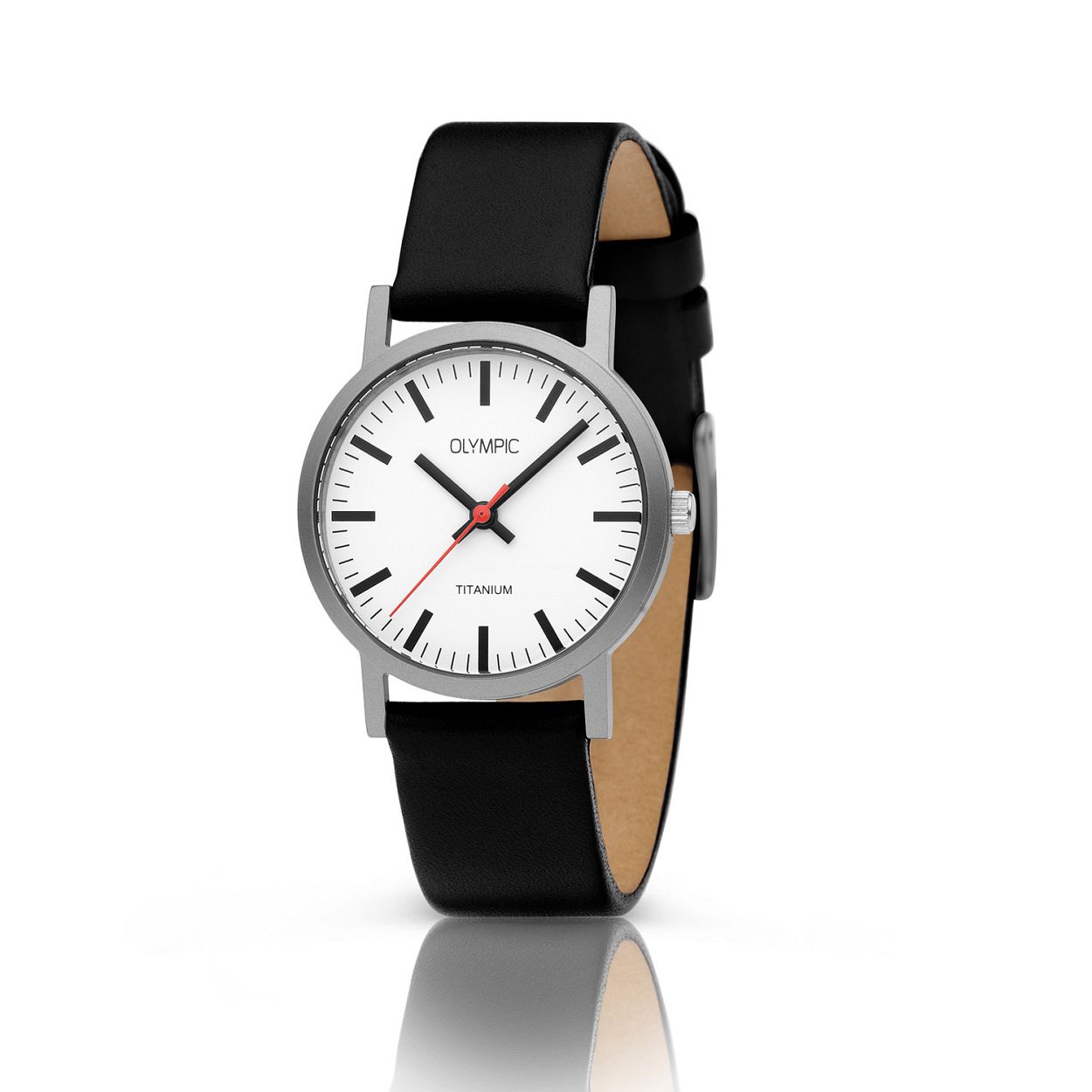 Olympic OL26DTL068 JOSH Horloge - Titanium - Leer - Wit - 30mm
Dit unieke Olympic horloge met artikelnummer: OL26DTL068 is een strak dameshorloge. De ronde titanium kast heeft een gladde bezel en een witte wijzerplaat met strakke streepjes en wijzers. Aan de titanium kast zit een zwarte lerenband met een gespsluiting. Titanium is geschikt voor mensen met een gevoelige huid. Het is anti allergisch. Het horloge heeft een mineraalglas een doorsnee van 30mm en is 5ATM. 

Waterdichtheid 10ATM
Dit horloge is bestand tegen water bij het zwemmen en douchen. Dit horloge is niet bestand tegen (grote) waterdruk dus je kunt er niet mee duiken.
Waterdichtheid  5ATM
Dit horloge is regen en spatwaterdicht. Niet geschikt om mee te zwemmen en douchen.
Waterdichtheid 3ATM
Dit horloge is spatwaterdicht. Niet geschikt om mee te zwemmen en douchen.

Het merk:
Een mooi horloge hoeft niet duur te zijn! Het Nederlandse horlogemerk Olympic levert stoere chronografen, slimline series, digitale uurwerken en elegante dameshorloges. De prijs-kwaliteitverhouding staat bij Olympic hoog in het vaandel met prijzen die uiteenlopen van € 34,95 tot en met € 159,00.

100% Nederlands ontwerp, waterdicht en standaard 3 jaar fabrieksgarantie.

Specificaties:
- Ronde kast 30mm
- Titanium horlogekast
- Witte wijzerplaat
- Zwarte lerenband
- 5ATM 
- Standaard 3 jaar fabrieksgarantie
- Mineraalglas