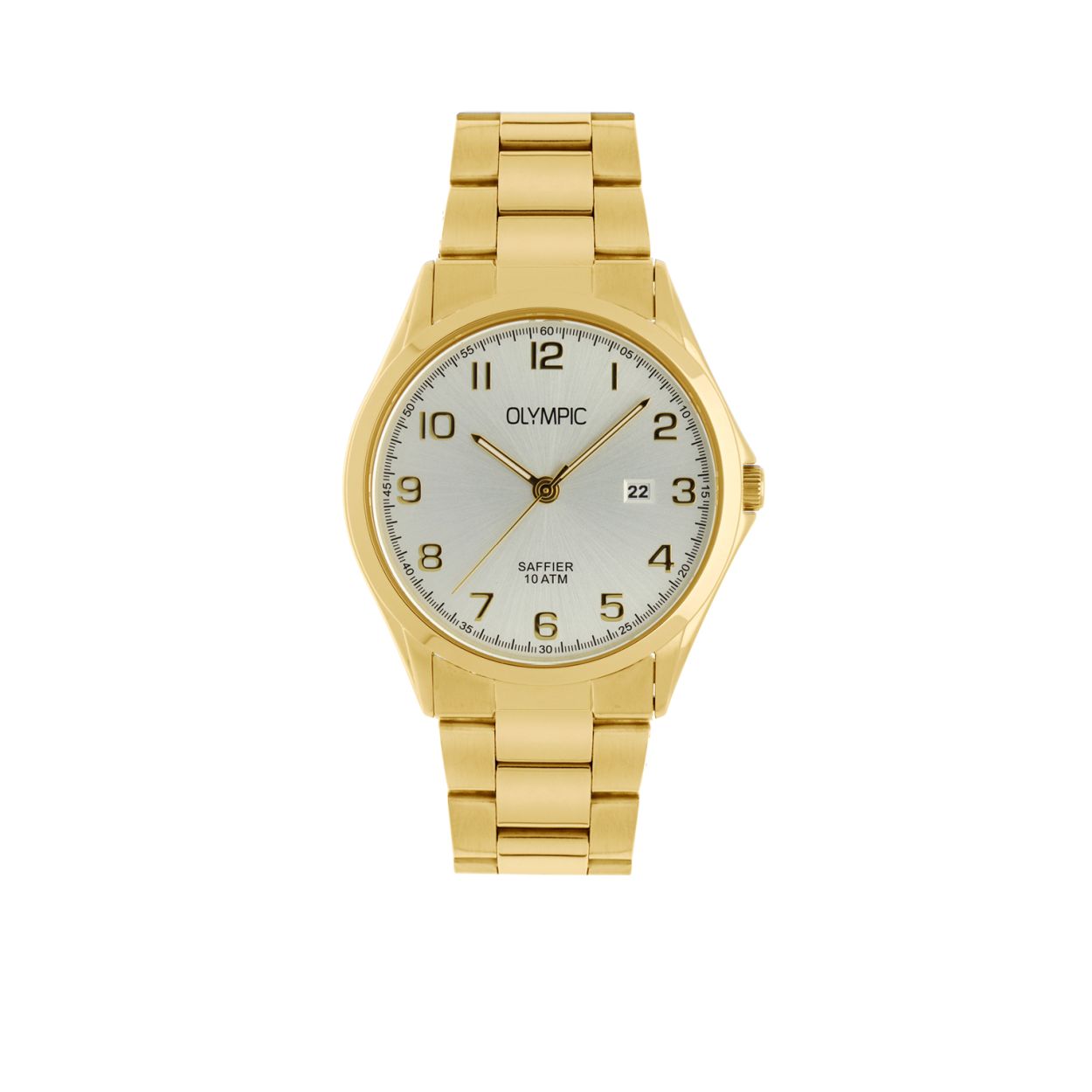 Productomschrijving
Dit stijlvolle herenhorloge (OL26HDD011) uit de Merano serie heeft een double kast en is voorzien van een zilverkleurige wijzerplaat met opliggende double indexen. Het horloge heeft een kastdiameter van 40 mm en is waterdicht tot maar liefst 10 atmosfeer! Bovendien is het horloge voorzien van een extra hard saffierglas waardoor het glas veel langer mooi blijft dan een normaal mineraalglas. De band van het horloge is gemaakt van Edelstaal Of je nu sportief of chique gekleed gaat, dit elegante horloge past bij elke outfit en iedere gelegenheid.

Specificaties
- Saffierglas
- Ronde stalen horlogekast 
- Diameter 40 mm
- Zilverkleurige wijzerplaat
- Stalen horlogeband
- 10 ATM ( Duiken en snorkelen )

Waterdichtheid 10 ATM
Dit horloge is bestand tegen watersporten, zoals zwemmen, duiken in het zwembad en snorkelen.

Verpakking & Garantie
De horloges worden geleverd in een verpakking met kussentje en bijgevoegd een garantieboekje. Op alle horloges van Olympic zit standaard drie jaar fabrieksgarantie.

Over Olympic
In 1956 werd aan de Jekerstraat in Amsterdam het horlogemerk Olympic opgericht. Een familiebedrijf dat in de loop der jaren uitgegroeid is tot ��n van de bekendste Nederlandse merken in de horloge- en sieradenbranche.

Van stoere chronografen tot slimline series, digitale uurwerken en elegante dameshorloges: Olympic is voor iedereen, ge�nspireerd op het dagelijks leven. De prijs-kwaliteitsverhouding staat bij Olympic hoog in het vaandel met prijzen die uiteenlopen van � 34,95 tot en met � 139,00 wordt standaard 3 jaar garantie geboden.

Bol.com is officieel dealer van Olympic horloges.