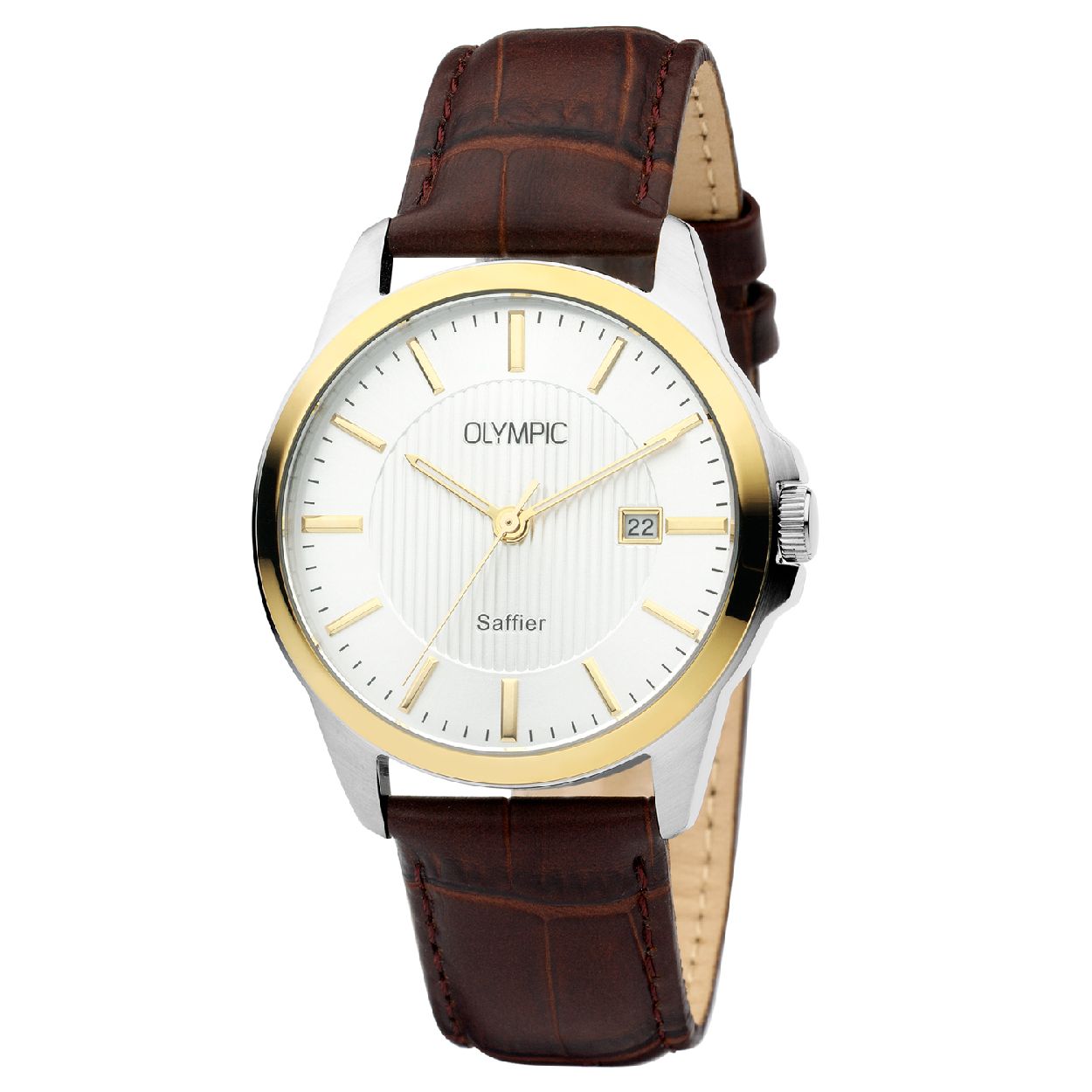 Olympic OL26HSL068B Bari Horloge - Leer - Bruin - 39mm

Productomschrijving
Een klassiek herenhorloge met saffierglas! De OL26HSL068B uit de Bari serie van Olympic heeft een bewerkte zilverkleurige wijzerplaat, een bruine leren band en een subtiele kastdiameter van 39mm. Het saffierglas is krasvast en zeer helder, waardoor het langer mooi blijft dan mineraalglas. Een horloge dat uitstekend te combineren is met een casual outfit, maar ook zeker geschikt is voor een business look!

Waterdichtheid 10 ATM
Dit horloge is bestand tegen watersporten, zoals zwemmen, duiken in het zwembad en snorkelen.

Het merk
Een mooi horloge hoeft niet duur te zijn! Het Nederlandse horlogemerk Olympic levert stoere chronografen, slimline series, digitale uurwerken en elegante dameshorloges. De prijs-kwaliteitverhouding staat bij Olympic hoog in het vaandel met prijzen die uiteenlopen van � 34,95 tot en met � 139,00.

100% Nederlands ontwerp, waterdicht en standaard 3 jaar fabrieksgarantie.

Specificaties
- Ronde kastvorm, 39mm
- Bicolor stalen horlogekast
- Zilverkleurige wijzerplaat
- Bruine leren horlogeband
- 10 ATM (Zwemmen en snorkelen)
- EAN: 8718465742206
- Standaard 3 jaar fabrieksgarantie
