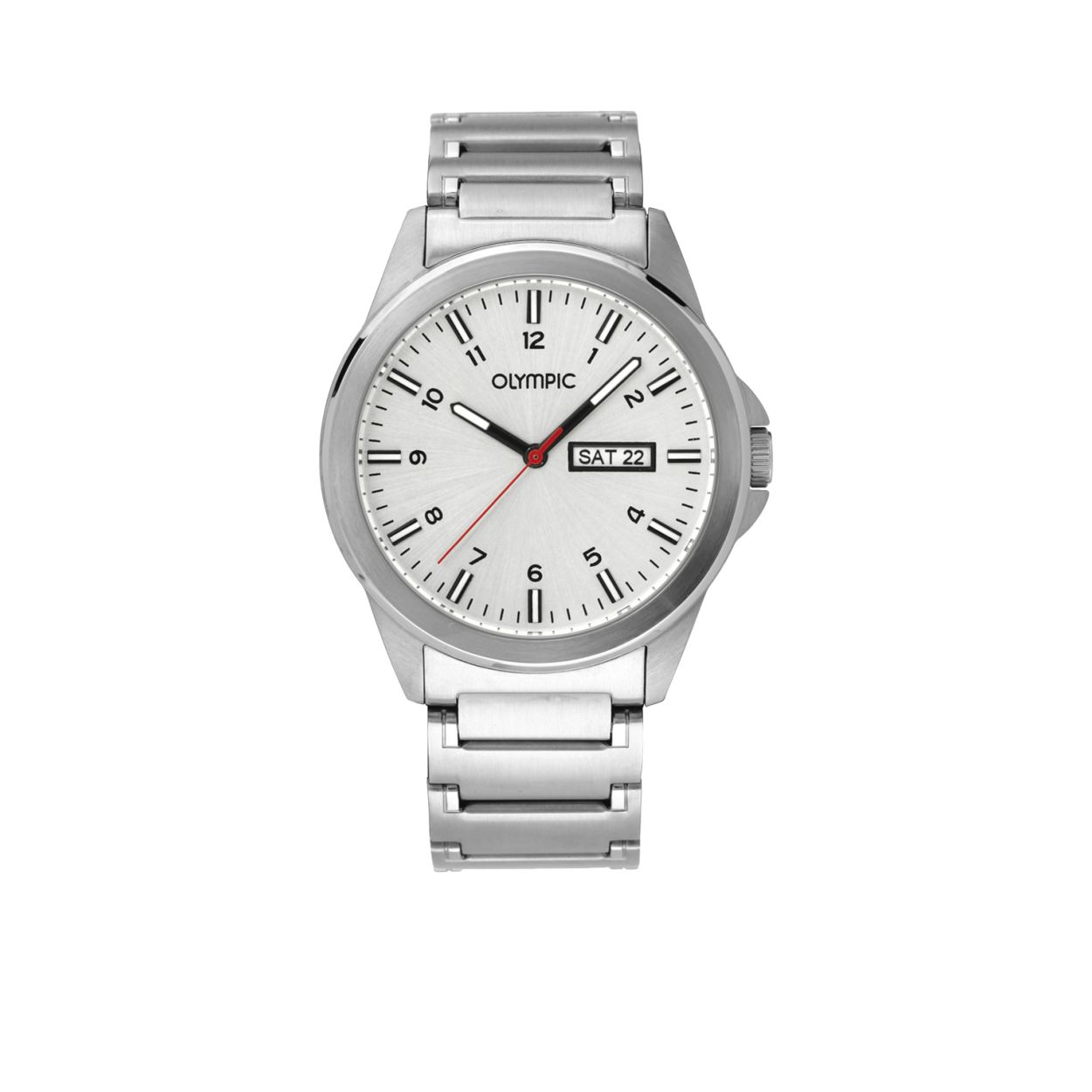 Dit casual heren horloge van Olympic is Zilverkleurig. De band van het horloge is van Staal. Het horloge heeft een kastdiameter van 40mm.