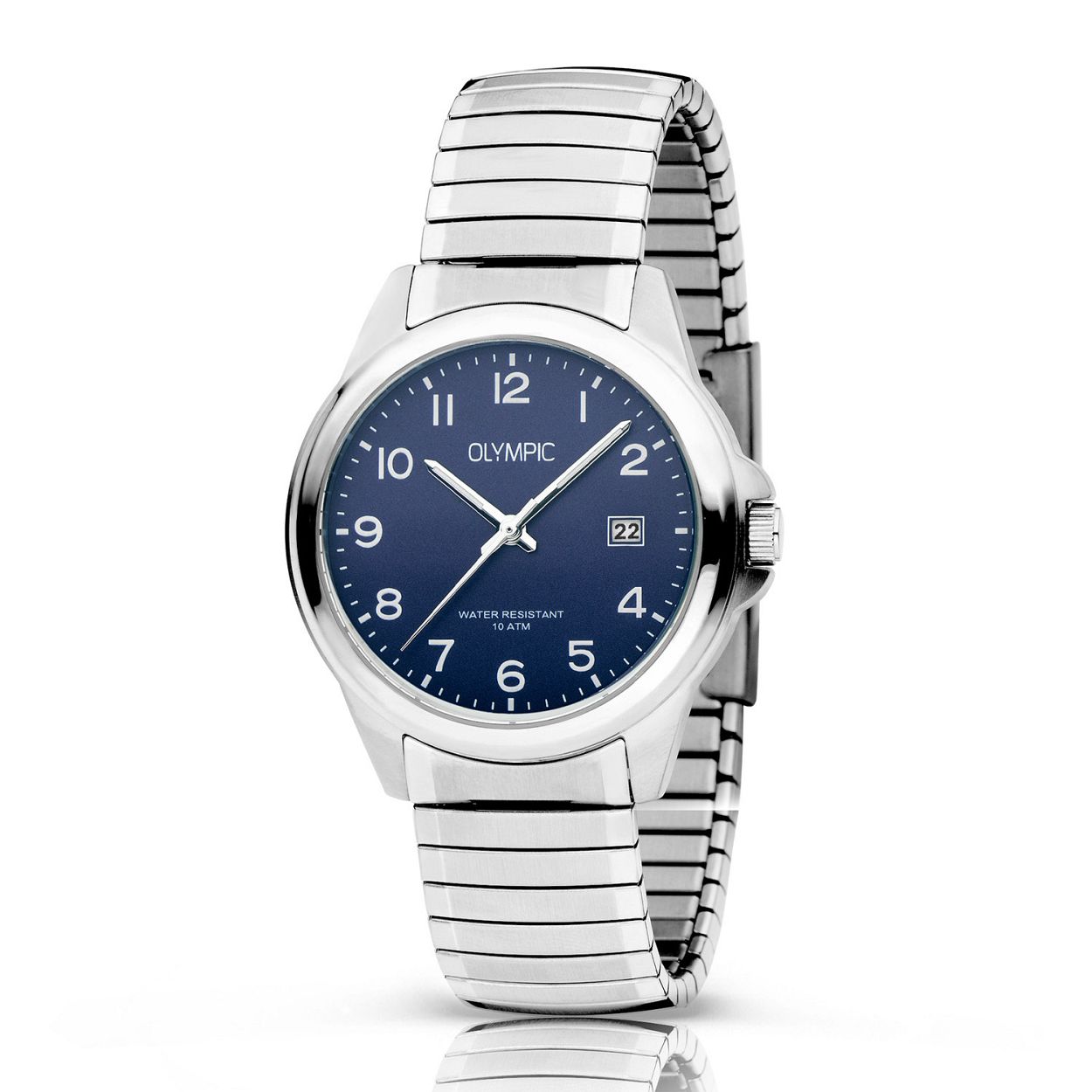 Olympic OL26HSS308 Charlie Horloge - Staal - Staal - Blauw
Dit unieke Olympic horloge met artikelnummer: OL26HSS308 is een klassiek horloge. De ronde stalen kast heeft een gladde bezel en een blauwe wijzerplaat met een datum aanduiding. Aan de kast zit een zilverkleurige stalen rekband band. Het horloge heeft een mineraalglas een doorsnee van 38mm en is 10ATM. 

Waterdichtheid 10ATM
Dit horloge is bestand tegen water bij het zwemmen en douchen. Dit horloge is niet bestand tegen (grote) waterdruk dus je kunt er niet mee duiken.
Waterdichtheid  5ATM
Dit horloge is regen en spatwaterdicht. Niet geschikt om mee te zwemmen en douchen.
Waterdichtheid 3ATM
Dit horloge is spatwaterdicht. Niet geschikt om mee te zwemmen en douchen.

Het merk:
Een mooi horloge hoeft niet duur te zijn! Het Nederlandse horlogemerk Olympic levert stoere chronografen, slimline series, digitale uurwerken en elegante dameshorloges. De prijs-kwaliteitverhouding staat bij Olympic hoog in het vaandel met prijzen die uiteenlopen van € 34,95 tot en met € 159,00.

100% Nederlands ontwerp, waterdicht en standaard 3 jaar fabrieksgarantie.

Specificaties:
- Ronde kast 38mm
- Stalen horlogekast
- Blauwe wijzerplaat
- Stalen band
- 10ATM 
- Standaard 3 jaar fabrieksgarantie
- Mineraalglas