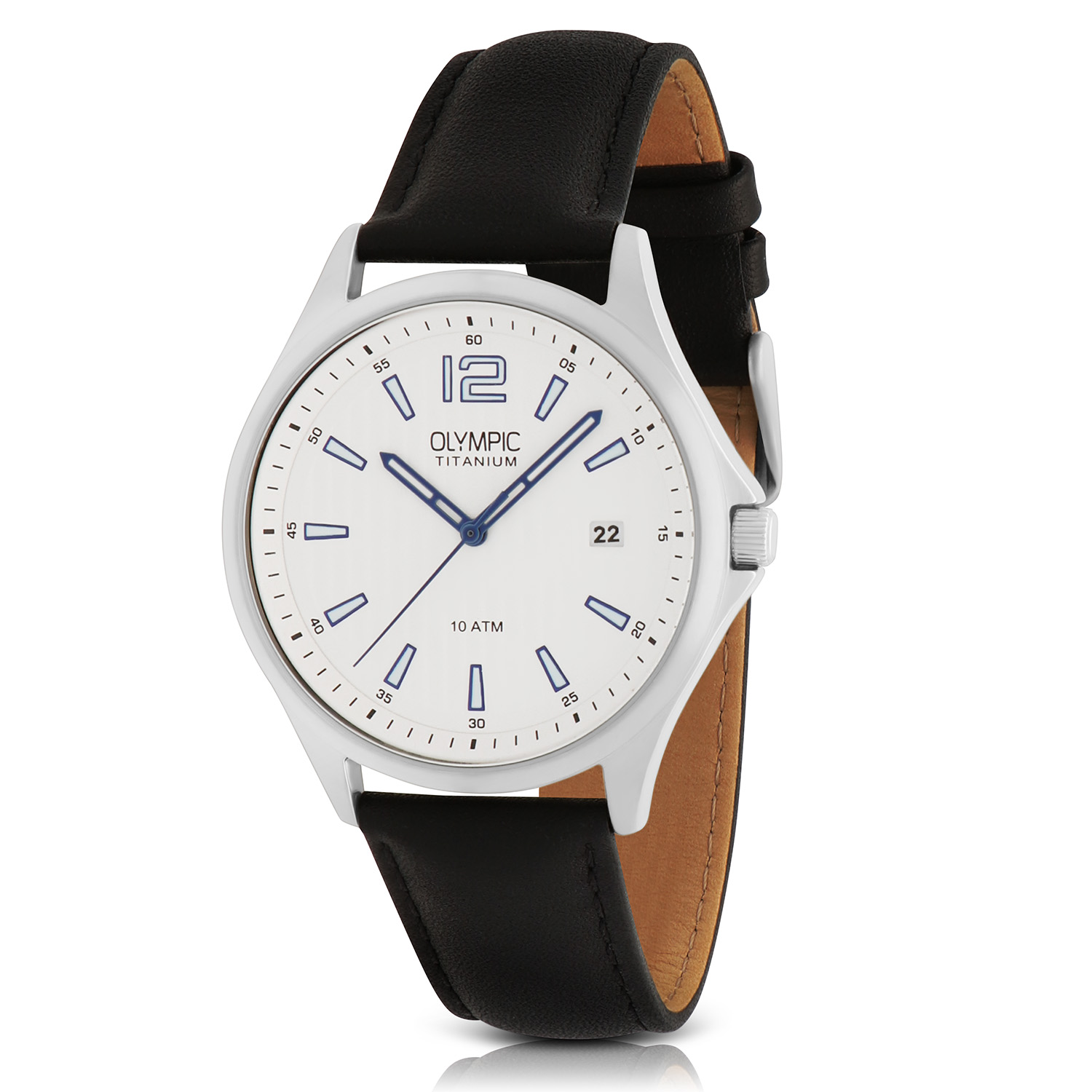 Olympic OL26HTL216 Horloge Heren Zwart 40mm
Dit unieke Olympic horloge met artikelnummer: OL26HTL216 is een herenhorloge met een klassieke uitstraling. De titanium kast is zilverkleurig en heeft een witte wijzerplaat met daarin een streepjes patroon. De uursaanduiding is afgewerkt met blauwe details en met streepjes geïndexeerd. Dit geeft het horloge een chique maar duidelijk uiterlijk. Aan de titanium kast zit een zwarte lederen band met een gespsluiting. Het horloge heeft een mineraalglas, een doorsnee van 40mm en is 10ATM waterdicht. Dit horloge is bestand tegen water bij het zwemmen en douchen. Dit horloge is niet bestand tegen (grote) waterdruk dus je kunt er niet mee duiken.