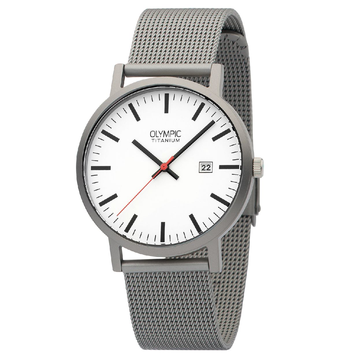 Olympic OL26HTT214 Austin Horloge - Titanium - Zilverkleurig - 40mm