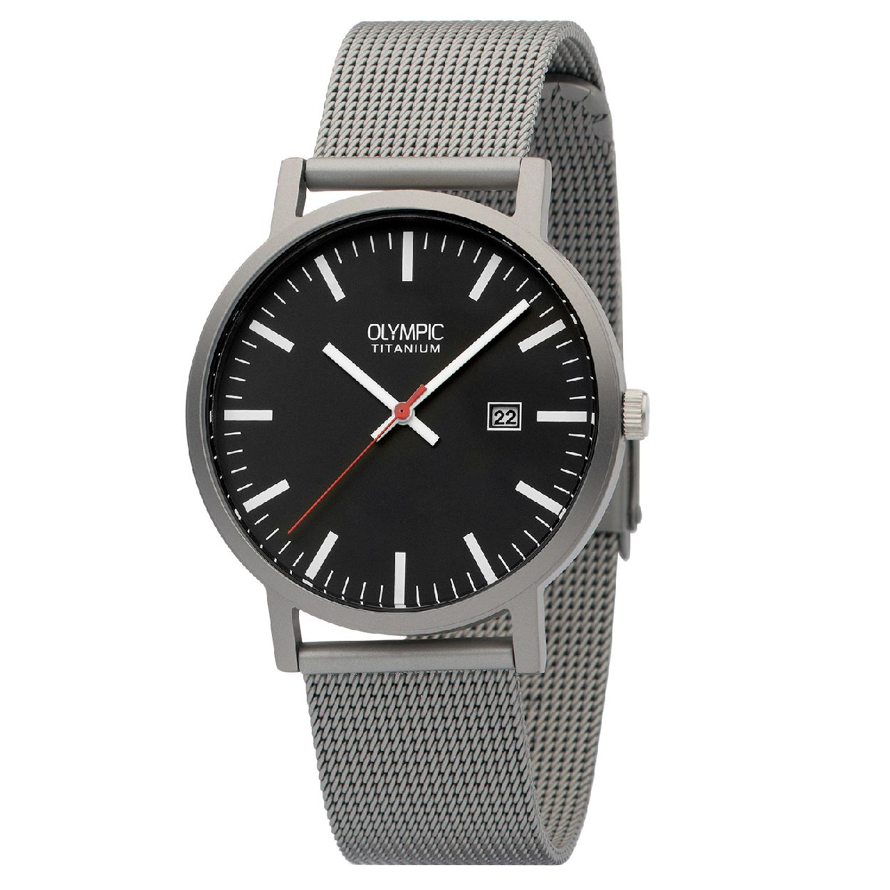 Olympic OL26HTT215 Austin Horloge - Titanium - Zilverkleurig - 40mm