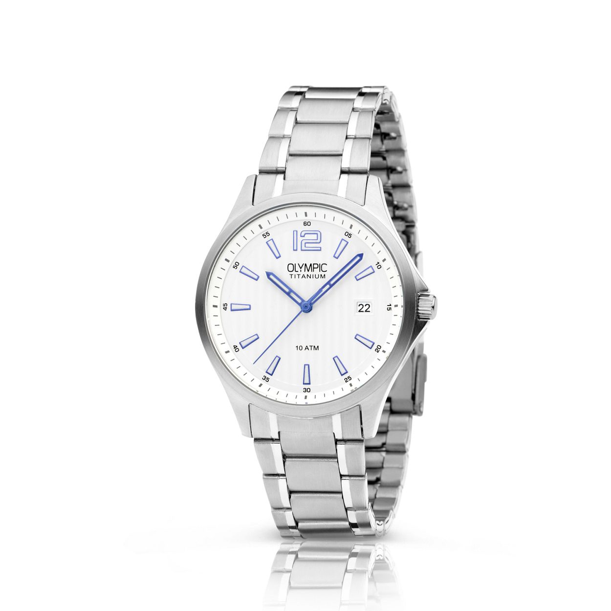 Olympic OL26HTT216 WILLEM - Horloge - Titanium - Titanium - Wit - Mat - 40mm
Dit unieke Olympic horloge met artikelnummer OL26HTT216 is een klassiek herenhorloge. Het horloge heeft een geborstelde matte titanium kast met een witte wijzerplaat met datum en lumibrite uurs-aanduiding en wijzers. Opvallend is de 12 in Arabische cijfers. Aan het horloge zit een mat/glimmende titanium schakelband met vouwsluiting. Het horloge heeft een mineraalglas een afmeting van 44mm en is 10 ATM. Zeer geschikt voor mensen met een gevoelige huid.

Waterdichtheid 10 ATM
Dit horloge is bestand tegen water bij het zwemmen en douchen. Dit horloge is niet bestand tegen (grote) waterdruk dus je kunt er niet mee duiken.

Het merk
Een mooi horloge hoeft niet duur te zijn! Het Nederlandse horlogemerk Olympic levert stoere chronografen slimline series digitale uurwerken en elegante dameshorloges. De prijs-kwaliteitverhouding staat bij Olympic hoog in het vaandel met prijzen die uiteenlopen van � 3495 tot en met � 13900.

100% Nederlands ontwerp waterdicht en standaard 3 jaar fabrieksgarantie.

Specificaties
- Ronde kast
- Titanium horlogekast
- Witte wijzerplaat met datum
- Titanium schakelband
- 10 ATM (Regen- & spatwaterdicht)
- Standaard 3 jaar fabrieksgarantie
- Mineraalglas                                    