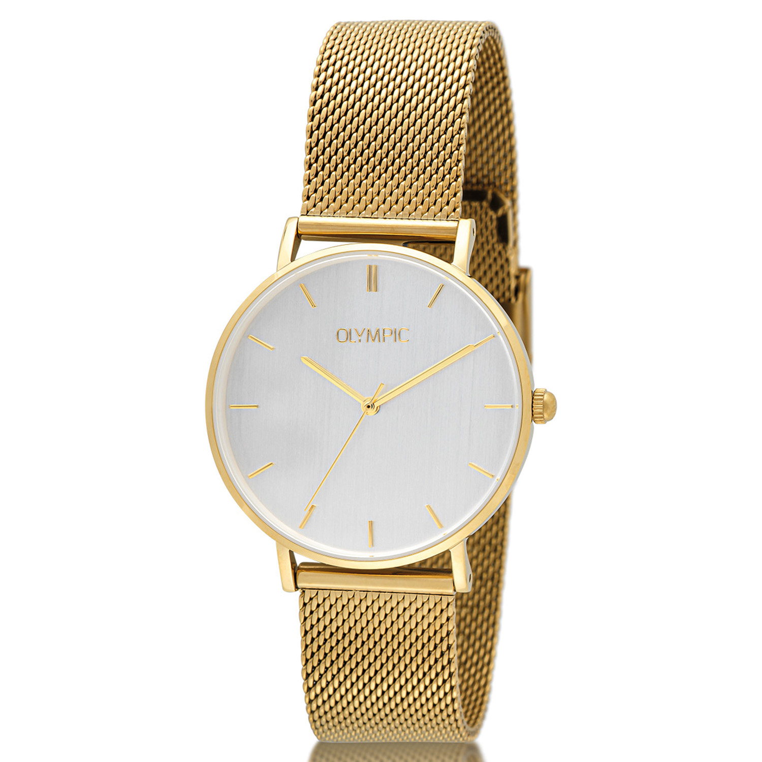 dames horloge staal verguld 