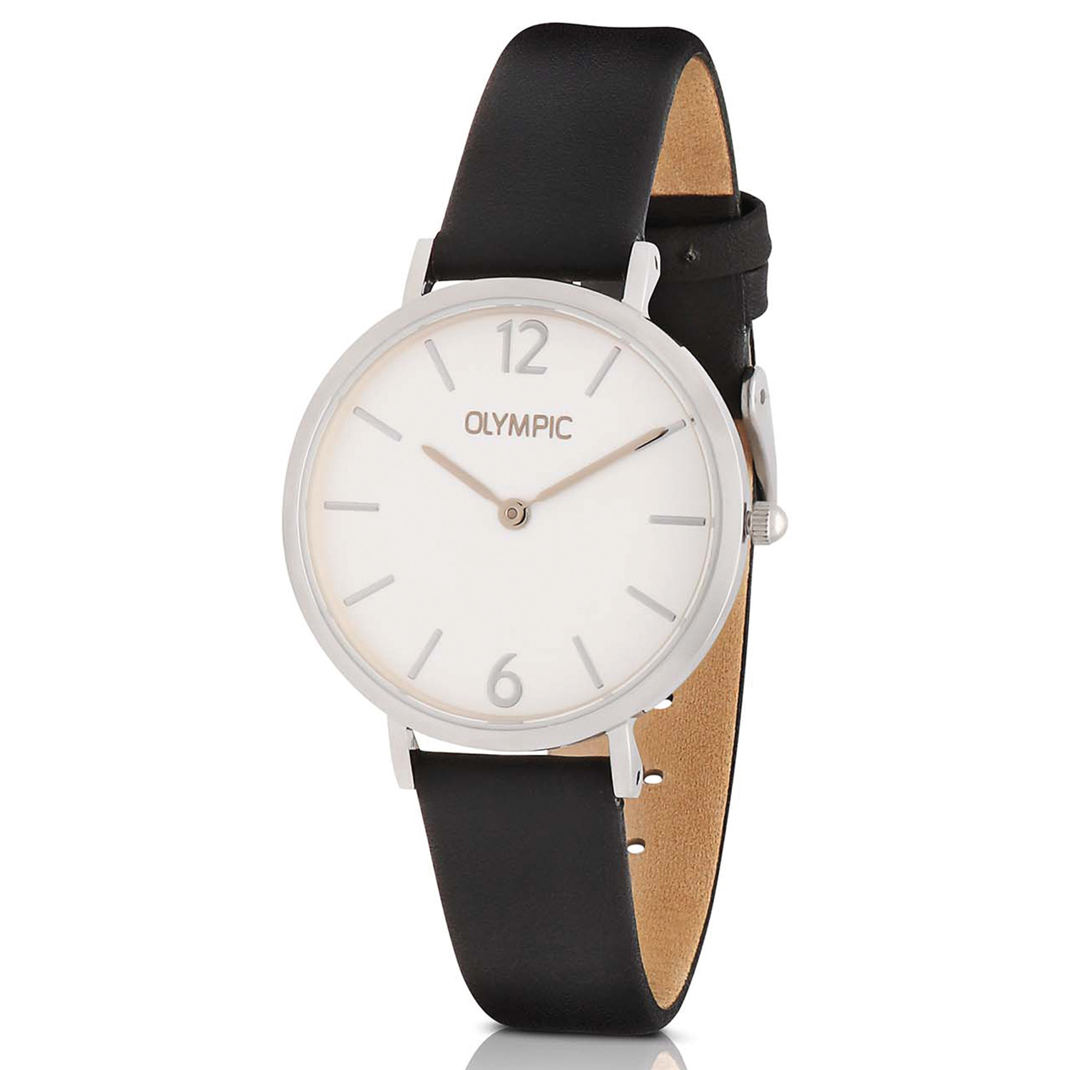 Olympic OL66DSL011 SANNE Horloge - Staal - Leer - Bruin - 32mm 
Dit unieke Olympic horloge met artikelnummer: OL66DSL011 is een stijlvol dameshorloge. De stalen kast heeft een gladde bezel en een zilverkleurige wijzerplaat. De uursaanduiding is verfijnd door de strakke wijzers en streepjes en de arabische 12 en 6 cijfers. Dit geeft het horloge een chique uiterlijk. Aan de stalen kast zit een bruine lerenband met een gespsluiting. Het horloge heeft een mineraalglas, een doorsnede van 32mm en is 3ATM.

Waterdichtheid 10ATM
Dit horloge is bestand tegen water bij het zwemmen en douchen. Dit horloge is niet bestand tegen (grote) waterdruk dus je kunt er niet mee duiken.
Waterdichtheid  5ATM
Dit horloge is regen en spatwaterdicht. Niet geschikt om mee te zwemmen en douchen.
Waterdichtheid 3ATM
Dit horloge is spatwaterdicht. Niet geschikt om mee te zwemmen en douchen.

Het merk:
Een mooi horloge hoeft niet duur te zijn! Het Nederlandse horlogemerk Olympic levert stoere chronografen, slimline series, digitale uurwerken en elegante dameshorloges. De prijs-kwaliteitverhouding staat bij Olympic hoog in het vaandel met prijzen die uiteenlopen van € 34,95 tot en met € 159,00.

100% Nederlands ontwerp, waterdicht en standaard 3 jaar fabrieksgarantie.

Specificaties:
- Ronde kast 32mm
- Stalen horlogekast
- Zilverwitte wijzerplaat
- Bruine lerenband
- 3ATM 
- Standaard 3 jaar fabrieksgarantie
- Mineraalglas