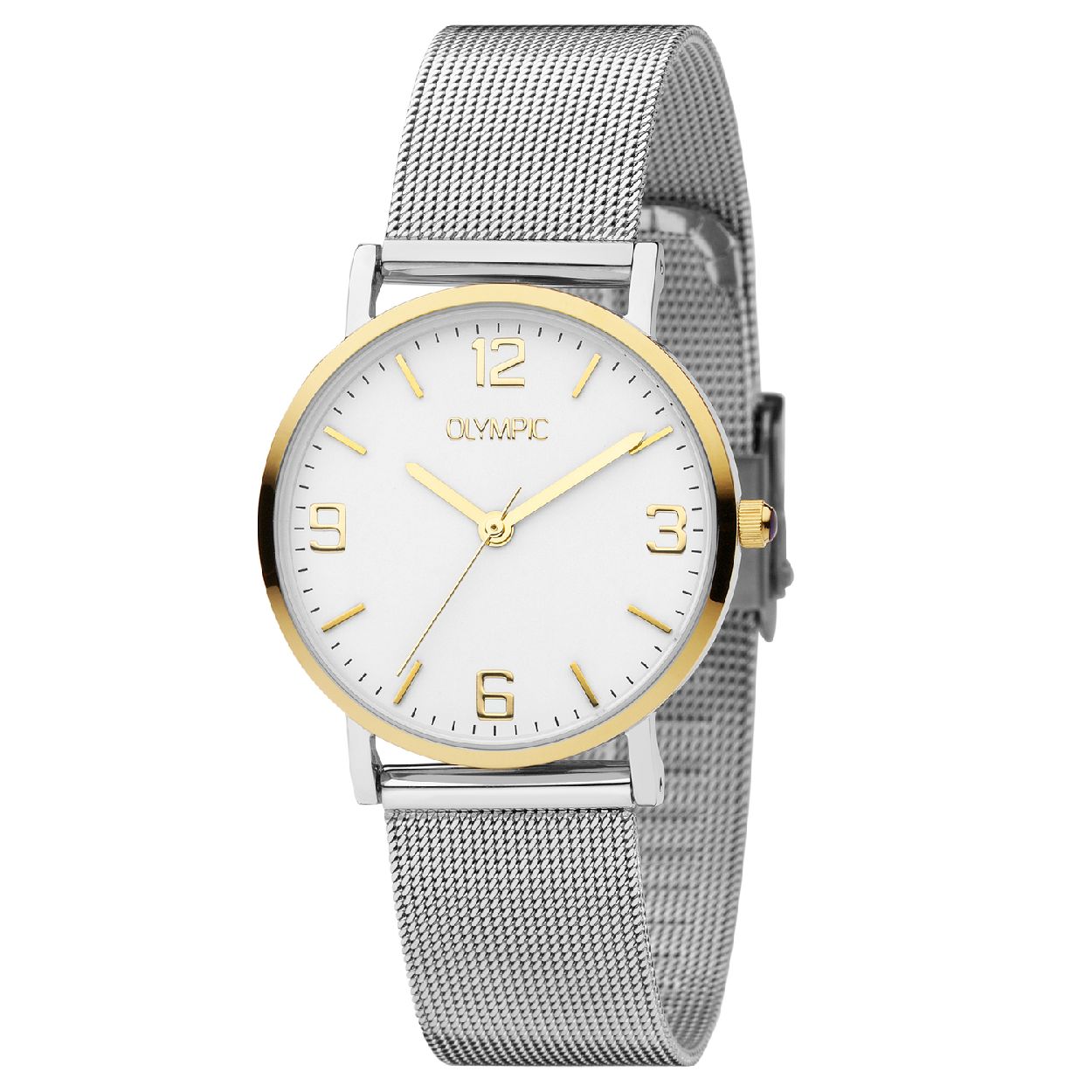 Olympic OL66DSS002B Parma Horloge - Staal - Zilverkleurig - 30mm

Productomschrijving
Een liefhebber van minimalistisch design? Dan is dit stijlvolle bicolor dameshorloge uit de Parma serie van Olympic echt iets voor jou! Een eenvoudige witte wijzerplaat met goudkleurige index in combinatie met een chique zilverkleurige Milanese horlogeband die gemakkelijk in maat te verstellen is. De OL66DSS002B heeft een quartz uurwerk en een subtiele kastdiameter van 30mm. Dit horloge is voor de moderne vrouw en is ideaal te combineren met andere sieraden.

INKORTEN BAND

De band van het horloge is gemakkelijk op maat te maken d.m.v. een schroevendraaier. Duw het klepje omhoog en plaats de sluiting op de juiste positie. Na het dichtduwen van het klepje is het horloge opnieuw klaar voor gebruik! U kunt dit zo vaak doen als nodig. 

Waterdichtheid 3 ATM
Dit horloge is bestand tegen blootstelling aan spatwater bij handenwassen, lichte regen of transpiratievocht.

Het merk
Een mooi horloge hoeft niet duur te zijn! Het Nederlandse horlogemerk Olympic levert stoere chronografen, slimline series, digitale uurwerken en elegante dameshorloges. De prijs-kwaliteitverhouding staat bij Olympic hoog in het vaandel met prijzen die uiteenlopen van � 34,95 tot en met � 139,00.

100% Nederlands ontwerp, waterdicht en standaard 3 jaar fabrieksgarantie.

Specificaties
- Ronde kastvorm, 30mm
- Bicolor stalen horlogekast
- Witte wijzerplaat
- Zilverkleurige stalen mesh horlogeband
- 3 ATM (Regen- & spatwaterdicht)
- EAN: 8718465675719
- Standaard 3 jaar fabrieksgarantie
