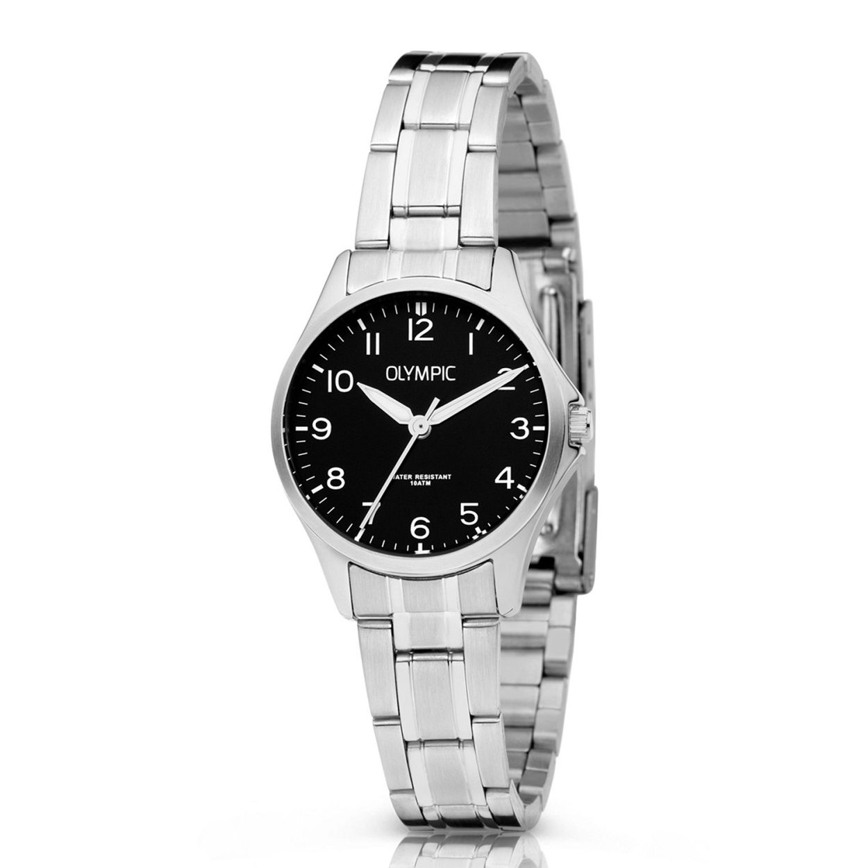 Olympic OL72DSS087 ROBIN - Horloge - Staal - Zilverkleurig - 29mm
Dit unieke Olympic horloge met artikelnummer: OL72DSS087 is een klassiek/sportief dameshorloge. De zilverkleurige stalen kast heeft een zwarte wijzerplaat met opvallende Arabische cijfers. Aan het horloge zit een zilverkleurige stalen schakelband met een vouwsluiting. Het horloge heeft een mineraalglas, een afmeting van 29mm en is 10 ATM.

Waterdichtheid 10 ATM
Dit horloge is bestand tegen water bij het zwemmen en douchen. Dit horloge is niet bestand tegen (grote) waterdruk dus je kunt er niet mee duiken.

Het merk:
Een mooi horloge hoeft niet duur te zijn! Het Nederlandse horlogemerk Olympic levert stoere chronografen, slimline series, digitale uurwerken en elegante dameshorloges. De prijs-kwaliteitverhouding staat bij Olympic hoog in het vaandel met prijzen die uiteenlopen van € 34,95 tot en met € 139,00.

100% Nederlands ontwerp, waterdicht en standaard 3 jaar fabrieksgarantie.

Specificaties:
- Zilverkleurige horlogekast
- Zwarte wijzerplaat
- Zilverkleurige schakelband
- 10 ATM (Regen- & spatwaterdicht)
- Standaard 3 jaar fabrieksgarantie
- Mineraalglas
