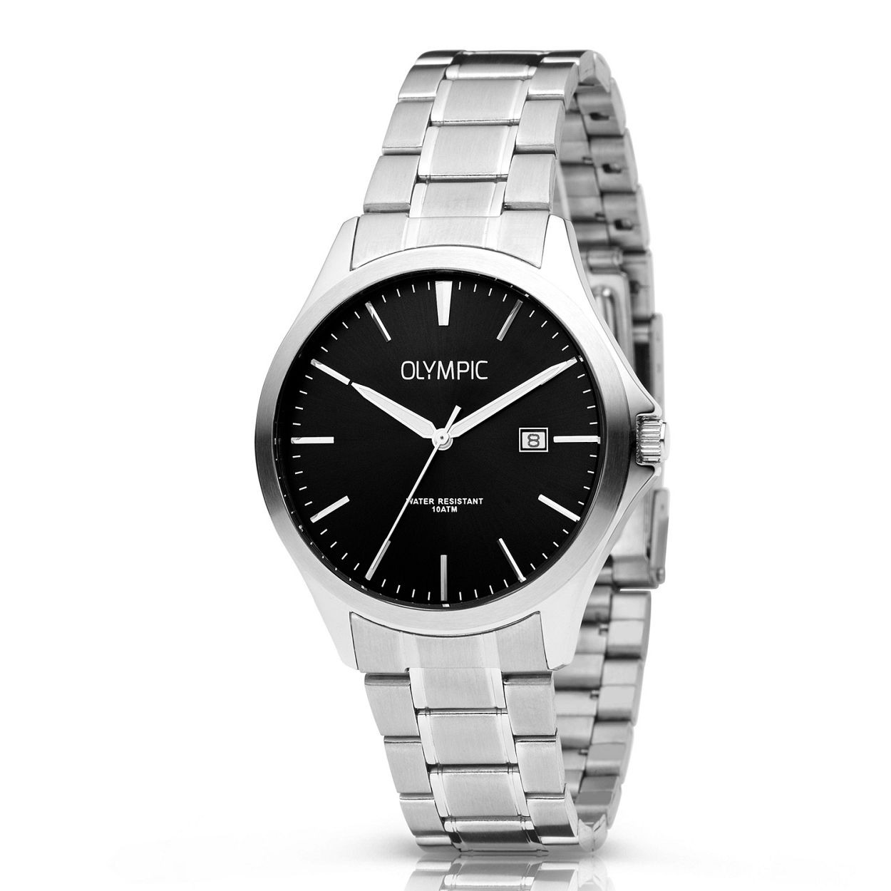 Olympic OL72HSS247 ROBIN - Horloge - Staal - Zilverkleurig - 40mm
Dit unieke Olympic horloge met artikelnummer: OL72HSS247 is een klassiek/ sportief herenhorloge. De zilverkleurige stalen kast heeft een zwarte wijzerplaat met streepjes als tijds aanduiding en een datum. Aan het horloge zit een stalen schakelband met een vouwsluiting. Het horloge heeft een mineraalglas, een afmeting van 40mm en is 10 ATM.

Waterdichtheid 10 ATM
Dit horloge is bestand tegen water bij het zwemmen en douchen. Dit horloge is niet bestand tegen (grote) waterdruk dus je kunt er niet mee duiken.

Het merk:
Een mooi horloge hoeft niet duur te zijn! Het Nederlandse horlogemerk Olympic levert stoere chronografen, slimline series, digitale uurwerken en elegante dameshorloges. De prijs-kwaliteitverhouding staat bij Olympic hoog in het vaandel met prijzen die uiteenlopen van € 34,95 tot en met € 139,00.

100% Nederlands ontwerp, waterdicht en standaard 3 jaar fabrieksgarantie.

Specificaties:
- Zilverkleurige horlogekast
- Zwarte wijzerplaat
- Zilverkleurige schakelband
- 10 ATM (Regen- & spatwaterdicht)
- Standaard 3 jaar fabrieksgarantie
- Mineraalglas