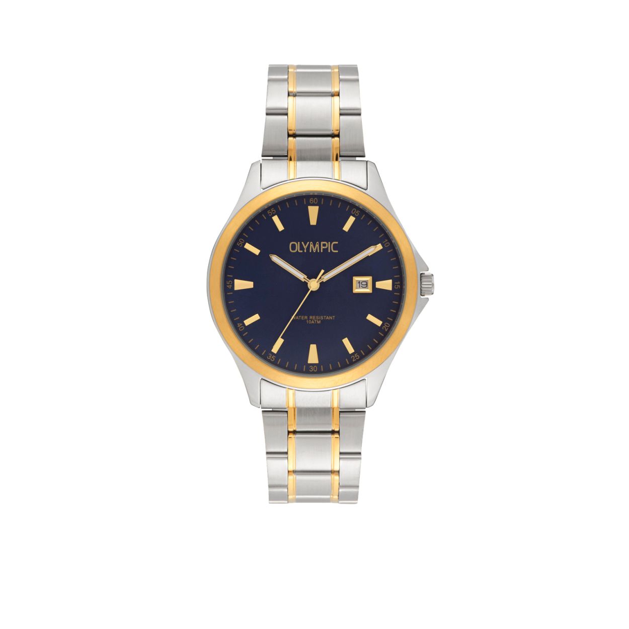 Dit basic herenhorloge uit de Baltimore serie heeft een stalen bi-color kast met een donkerblauwe wijzerplaat. De OL72HSS266B heeft een kastdiameter van 40 mm en is waterdicht tot maar liefst 10 ATM. De goudkleurige accenten geven het horloge een chique uitstraling.

Specificaties
- Mineraalglas
- Ronde stalen horlogekast 
- Diameter 40 mm
- Blauwe wijzerplaat
- Stalen horlogeband
- 10 ATM

Waterdichtheid 10 ATM
Dit horloge is bestand tegen watersporten, zoals zwemmen, duiken in het zwembad en snorkelen.