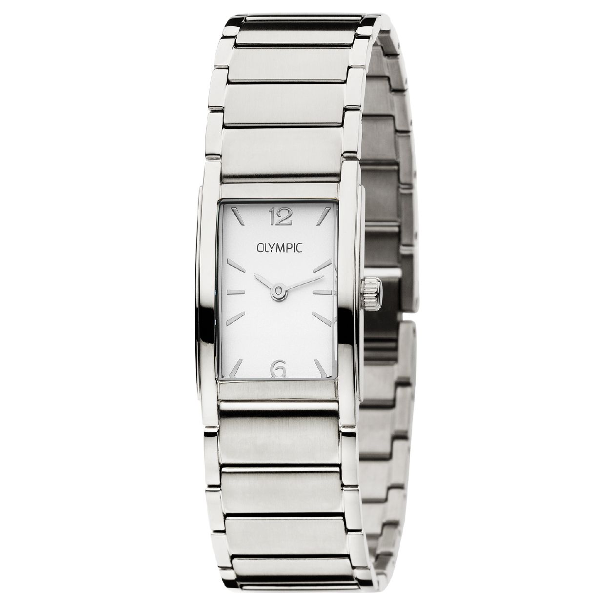 Olympic OL88DSS011 Modena Horloge - Staal - Zilverkleurig - 25mm

Productomschrijving
Een tijdloos en vrouwelijk ontwerp! Zo laat de OL88DSS011 uit de Modena serie van Olympic zich het beste omschrijven. Dit zilverkleurige dameshorloge is voorzien van een elegante stalen horlogeband, een rechthoekige horlogekast en een witte wijzerplaat afgewerkt met mineraalglas. Een echte must-have voor de moderne vrouw en perfect te combineren met andere sieraden!

Waterdichtheid 3 ATM
Dit horloge is bestand tegen blootstelling aan spatwater bij handenwassen, lichte regen of transpiratievocht.

Het merk
Een mooi horloge hoeft niet duur te zijn! Het Nederlandse horlogemerk Olympic levert stoere chronografen, slimline series, digitale uurwerken en elegante dameshorloges. De prijs-kwaliteitverhouding staat bij Olympic hoog in het vaandel met prijzen die uiteenlopen van � 34,95 tot en met � 139,00.

100% Nederlands ontwerp, waterdicht en standaard 3 jaar fabrieksgarantie.

Specificaties
- Rechthoekige kastvorm, 25mm
- Zilverkleurige stalen horlogekast
- Witte wijzerplaat
- Zilverkleurige stalen horlogeband
- 3 ATM (Regen- & spatwaterdicht)
- EAN: 8718465783551
- Standaard 3 jaar fabrieksgarantie
