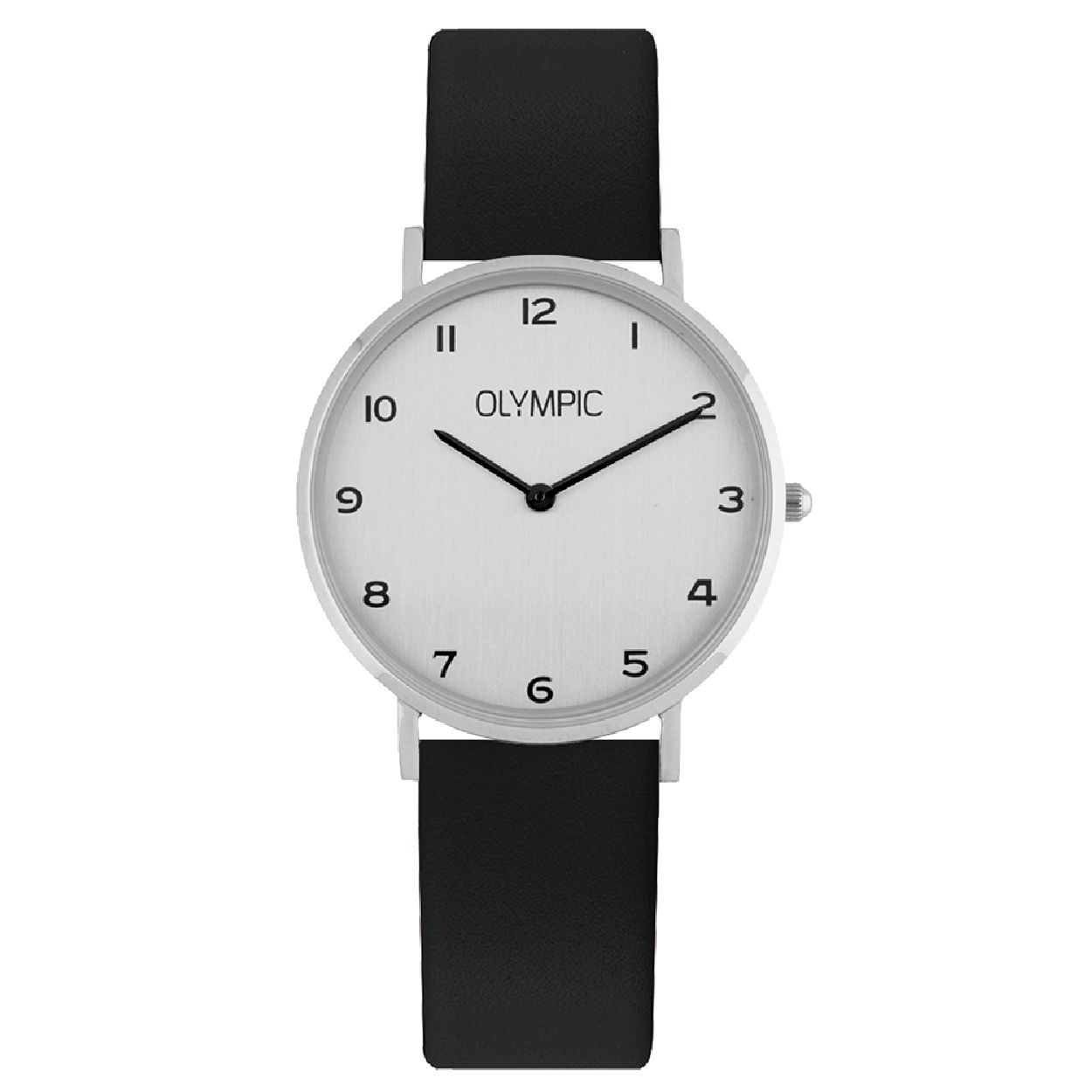 Olympic OL89DSS001L Reno Horloge - Leer - Zilverkleurig - 36mm

Productomschrijving
Een minimalistisch dameshorloge, maar dan net even anders! De OL89DSL001L uit de Reno serie van Olympic onderscheidt zich door de eenvoudige index op de stijlvolle witte geborstelde wijzerplaat. Dit accessoire heeft een sportieve uitstraling, maar voldoet tegelijkertijd aan de minimalistische trend! De zwarte leren horlogeband heeft een hoog draagcomfort.

Waterdichtheid 3 ATM
Dit horloge is bestand tegen blootstelling aan spatwater bij handenwassen, lichte regen of transpiratievocht.

Het merk
Een mooi horloge hoeft niet duur te zijn! Het Nederlandse horlogemerk Olympic levert stoere chronografen, slimline series, digitale uurwerken en elegante dameshorloges. De prijs-kwaliteitverhouding staat bij Olympic hoog in het vaandel met prijzen die uiteenlopen van � 34,95 tot en met � 139,00.

100% Nederlands ontwerp, waterdicht en standaard 3 jaar fabrieksgarantie.

Specificaties
- Ronde kastvorm, 36mm
- Zilverkleurige stalen horlogekast
- Witte wijzerplaat
- Zwarte leren horlogeband
- 3 ATM (Regen- & spatwaterdicht)
- EAN: 8718465791648
- Standaard 3 jaar fabrieksgarantie
