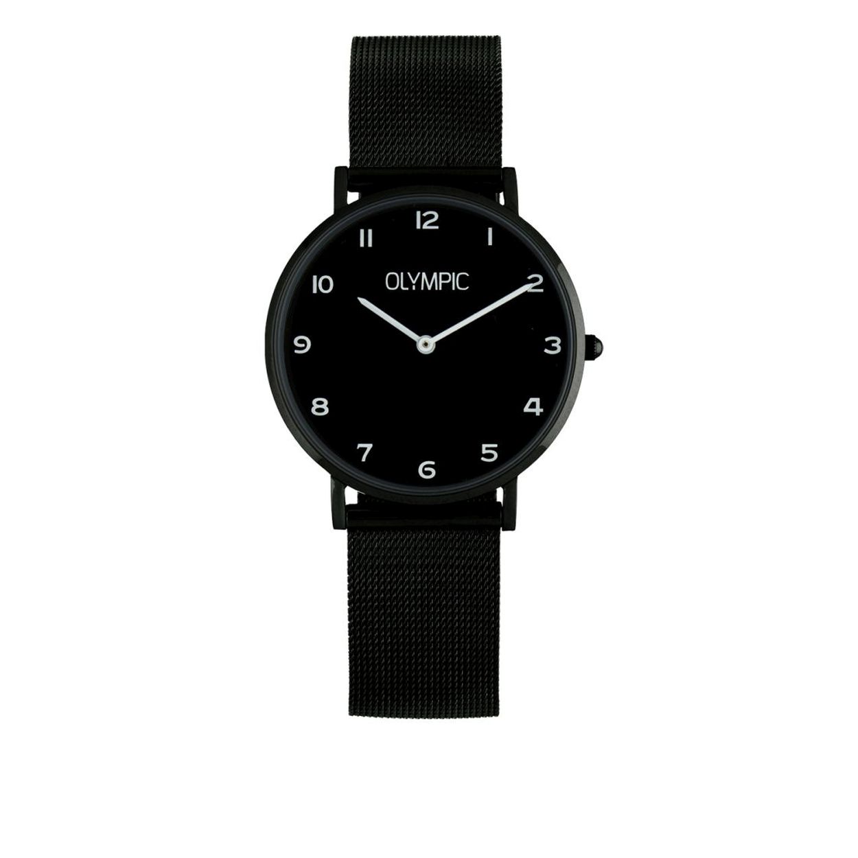 Olympic OL89DZZ001 Reno Horloge - Staal - Zwart - 36mm
