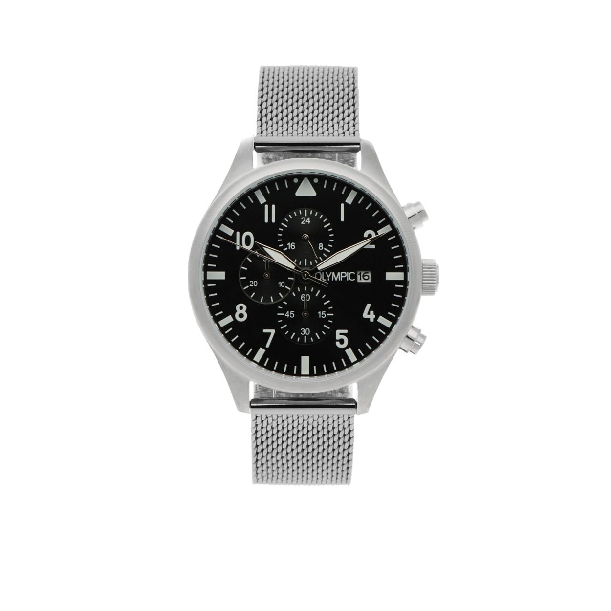 
Stoer en stijlvol, zo laat dit heren horloge (OL89Hss013) uit de Rally serie zich het beste omschrijven. Het horloge heeft een quartz uurwerk, een Zwarte  wijzerplaat, een kastdiameter van 44 mm en is afgewerkt met mineraalglas. Dit accessoire heeft een luxe uitstraling en past bij elke outfit en iedere gelegenheid!

Specificaties
- Mineraalglas
- Ronde stalen horlogekast 
- Diameter 44 mm
- Zwarte wijzerplaat
-stalen  horlogeband
- 5 ATM

Waterdichtheid 5 ATM
Dit horloge is bestand tegen water bij het zwemmen en douchen. Dit horloge is niet bestand tegen (grote) waterdruk dus je kunt er niet mee duiken.

Verpakking & Garantie
De horloges worden geleverd in een verpakking met kussentje en bijgevoegd een garantieboekje. Op alle horloges van Olympic zit standaard drie jaar fabrieksgarantie.

Over Olympic
In 1956 werd aan de Jekerstraat in Amsterdam het horlogemerk Olympic opgericht. Een familiebedrijf dat in de loop der jaren uitgegroeid is tot ��n van de bekendste Nederlandse merken in de horloge- en sieradenbranche.

Van stoere chronografen tot slimline series, digitale uurwerken en elegante dameshorloges: Olympic is voor iedereen, ge�nspireerd op het dagelijks leven. De prijs-kwaliteitsverhouding staat bij Olympic hoog in het vaandel met prijzen die uiteenlopen van � 34,95 tot en met � 139,00 wordt standaard 3 jaar garantie geboden.

 horloges.