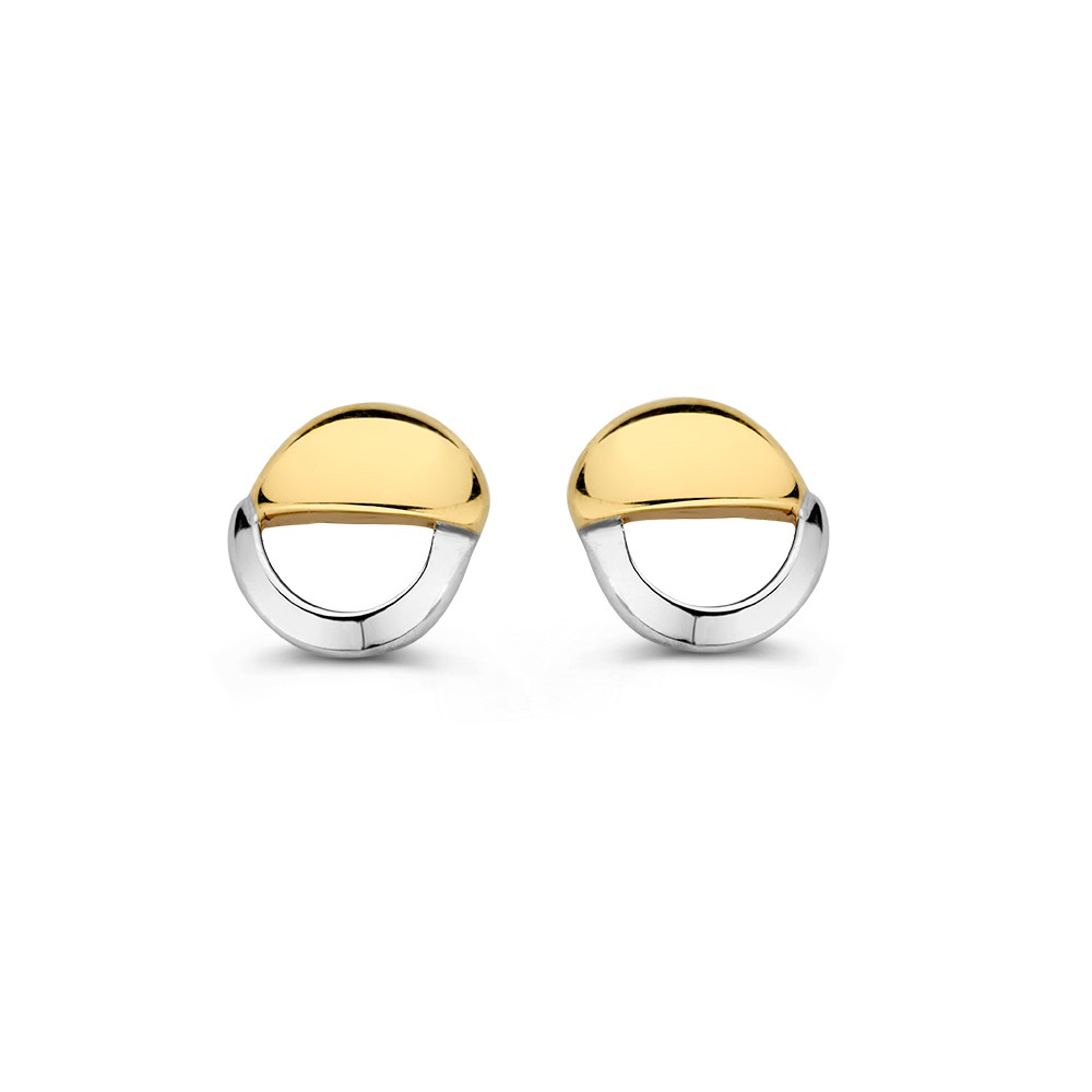 14krt Bicolor Gouden Oorstekers OB407830