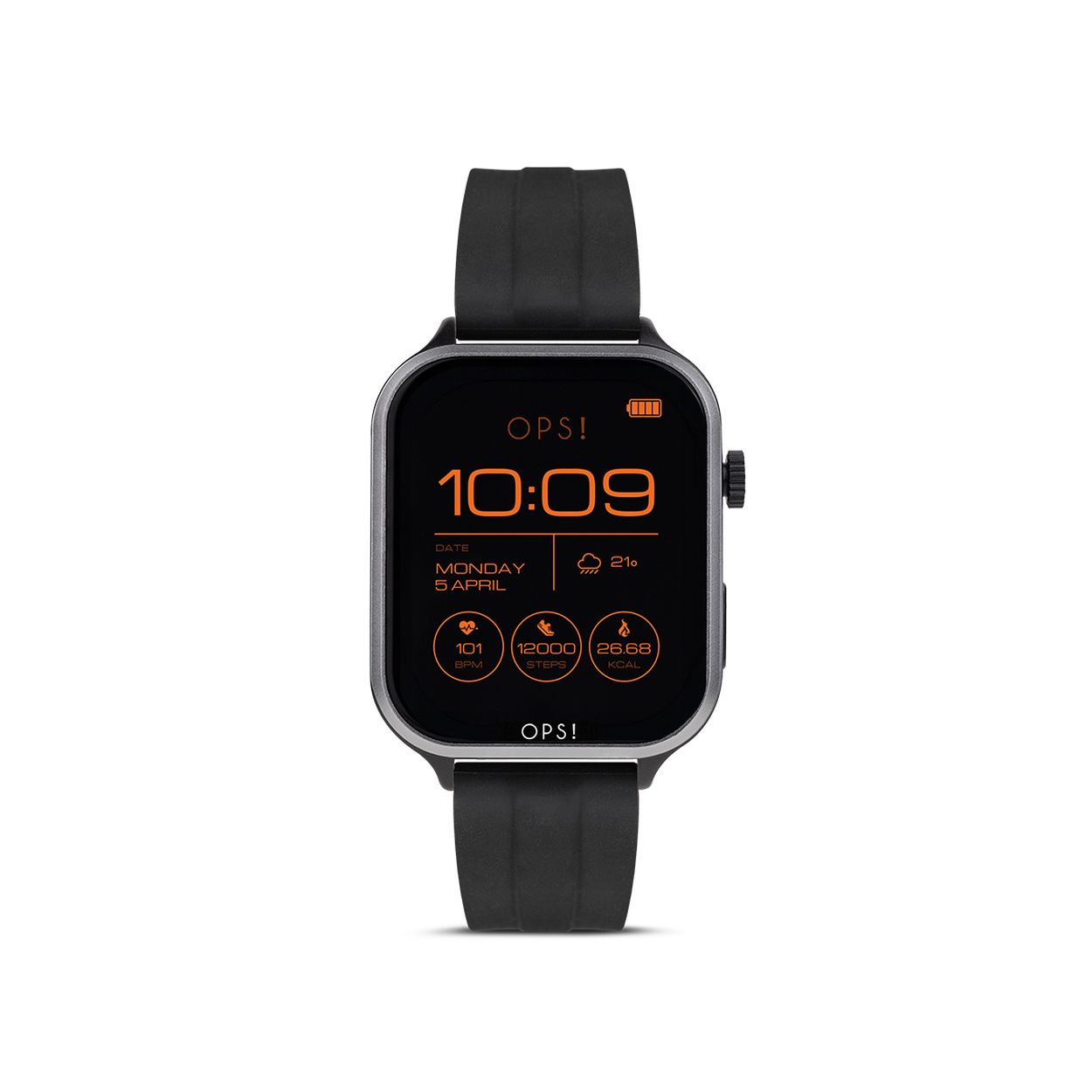 De OPS! Smartwatch Call Max Amoled zwart heeft functies zoals bellen, een kleuren AMOLED-scherm en siliconen band. Draag het horloge om uw pols voor optimaal gebruik. Met de handige functies en stijlvolle uitstraling is het een must-have accessoire voor iedereen die graag connected blijft. Bestel nu en geniet van de moderne gemakken van dit slimme horloge.