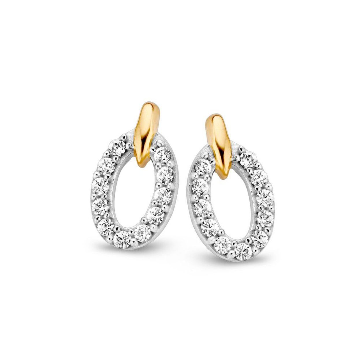 Gouden oorknoppen zirkonia OV425826