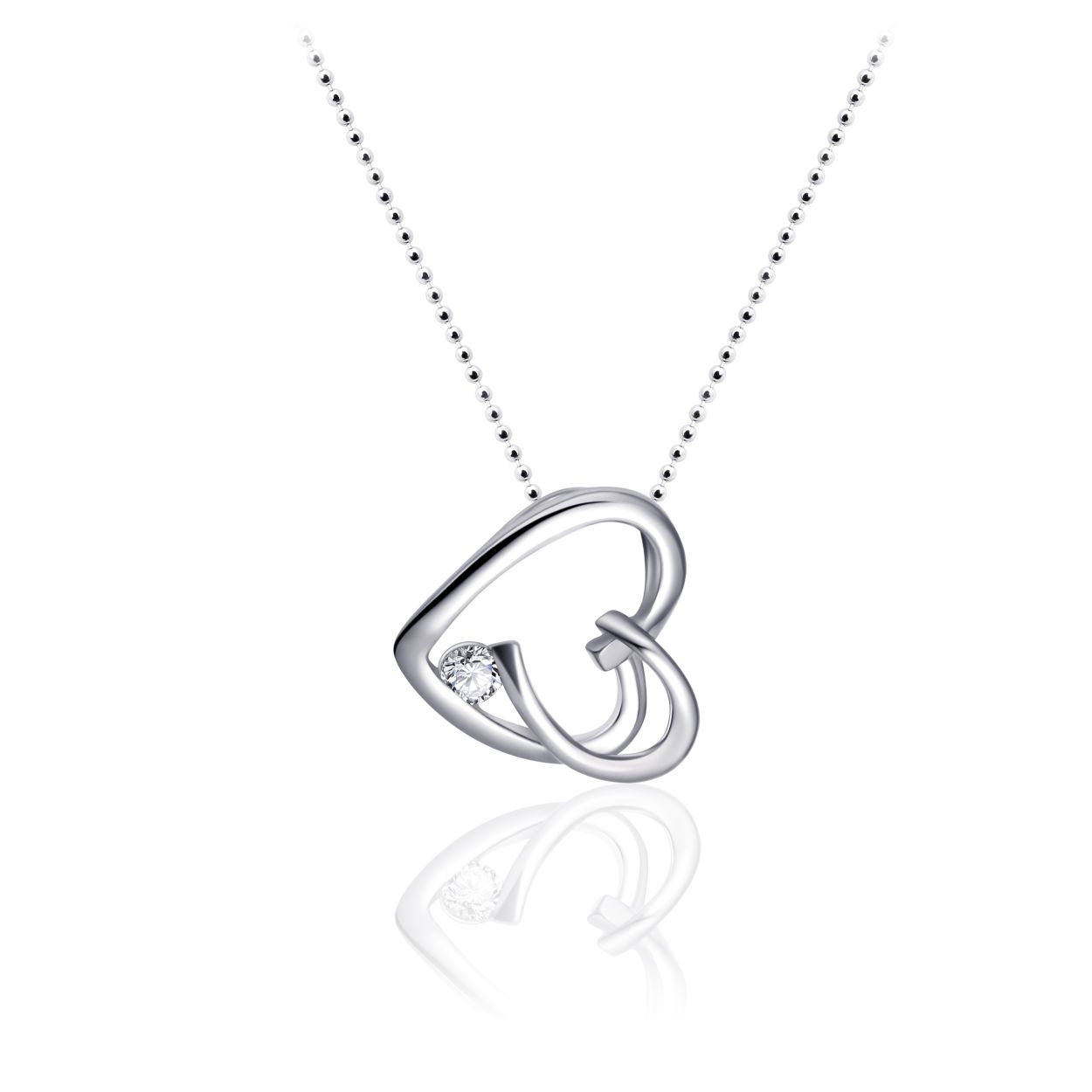 Schitterende zilveren hanger liggend hart met een briljant geslepen zirkonia.

Leuk om te combineren met onze andere sieraden.