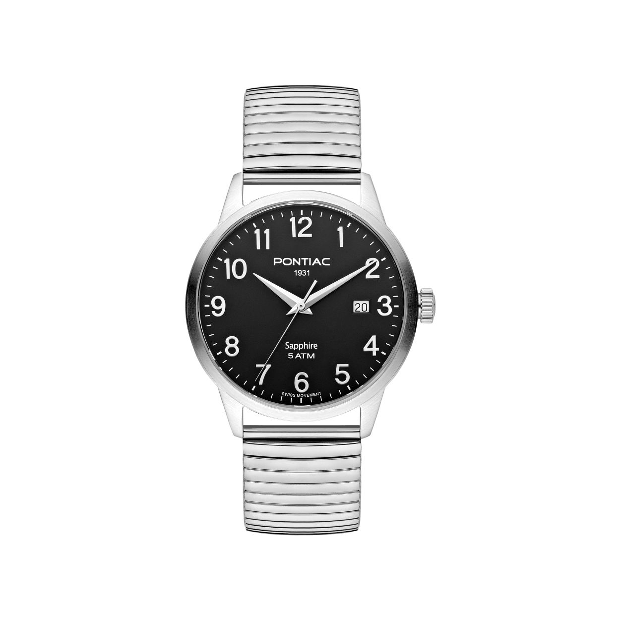 Dit herenhorloge is van het merk Pontiac. Het is een horloge gemaakt van edelstaal. De diameter van de kast is40 mm.
De verdere specificaties van het horloge zijn als volgt:
Glassoort: saffier kristal
Kastmateriaal: edelstaal
Waterdichtheid: 5 ATM
Techniek: quartz
Kastvorm: Rond
Kastkleur: Zilver
Bandmateriaal: Edelstaal
Bandkleur: Zilver
Wijzerplaatkleur: Zwart