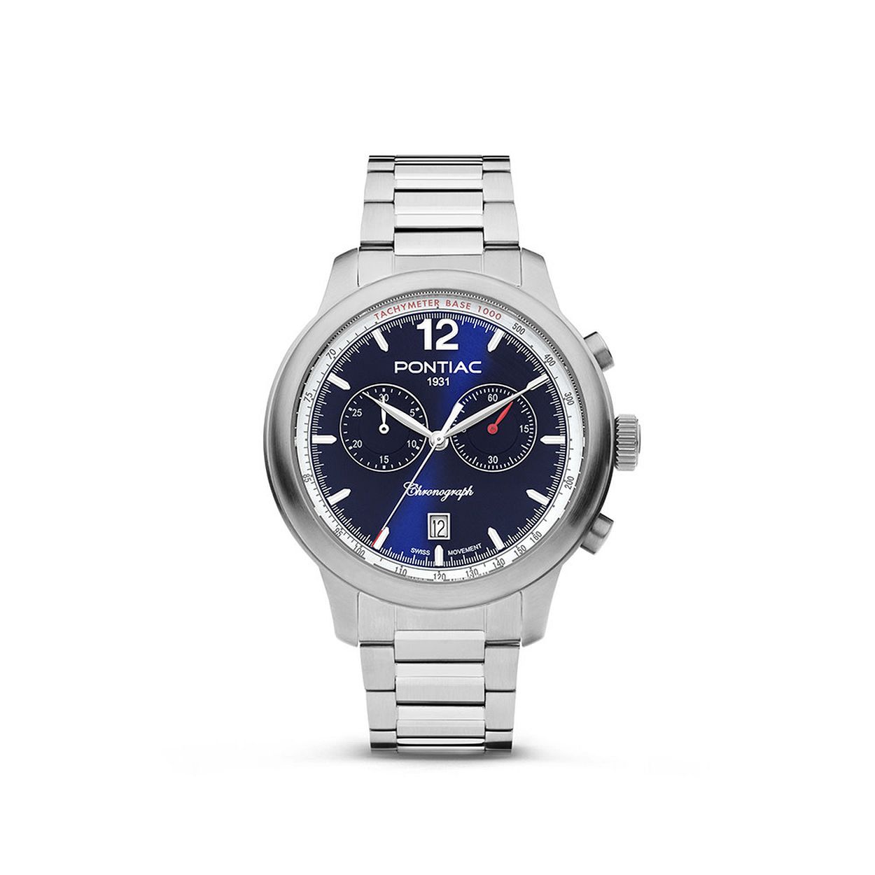 Dit herenhorloge is van het merk Pontiac. Het is een horloge gemaakt van edelstaal. De diameter van de kast is43.
De verdere specificaties van het horloge zijn als volgt:
Glassoort: saffier
Bandmateriaal: Edelstaal
Bandkleur: Zilver
Kastkleur: Zilver
Kastvorm: Rond
Wijzerplaatkleur: Blauw
Waterdichtheid: 5