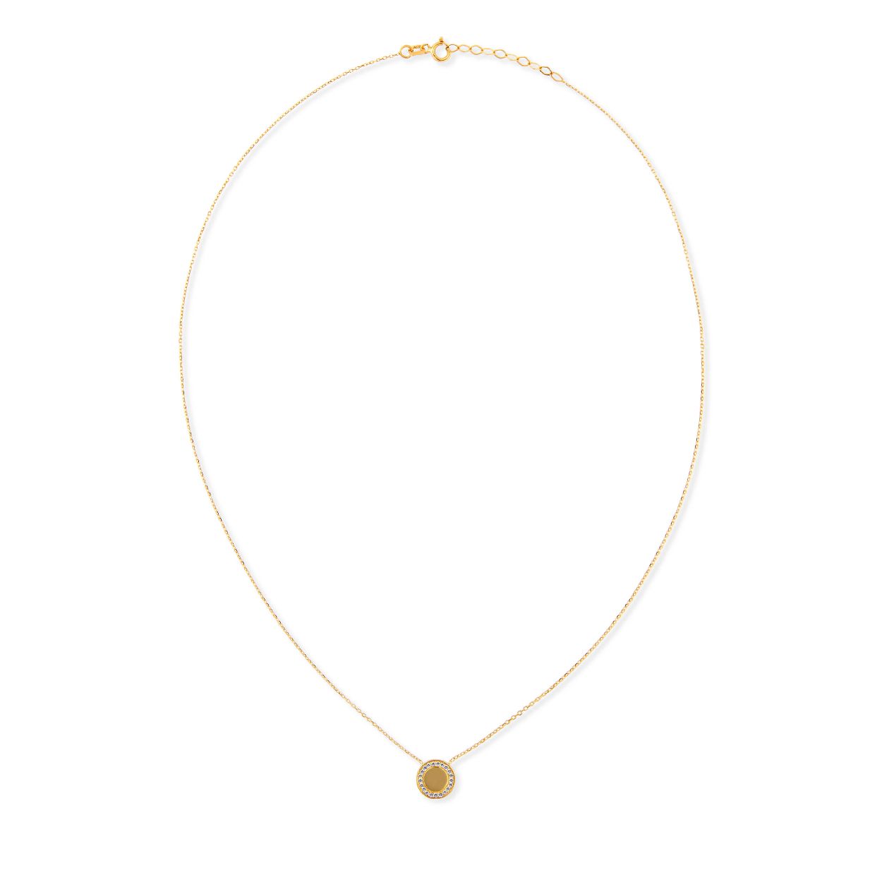 Dit is een collier van het merk Swing Jewels. De kleur van het sieraad is geelgoud. Dit sieraad bevat de edelsteen: zirconia. De kleur van deze edelsteen is: wit.