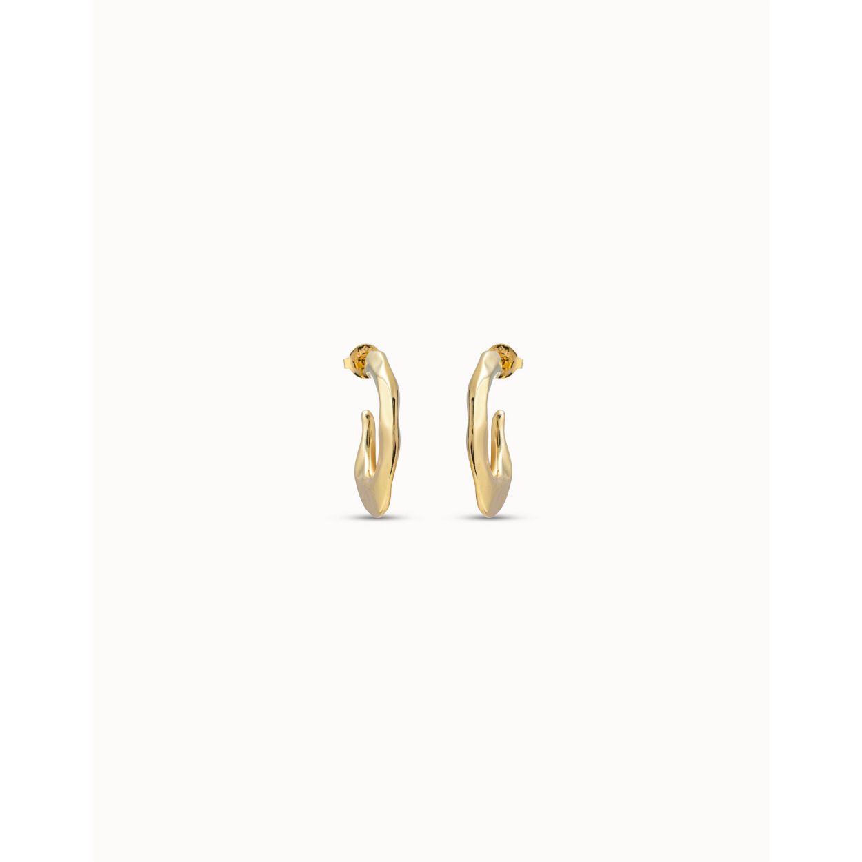 unode50 nimbo oorringen gemaakt van goldplated metaal.